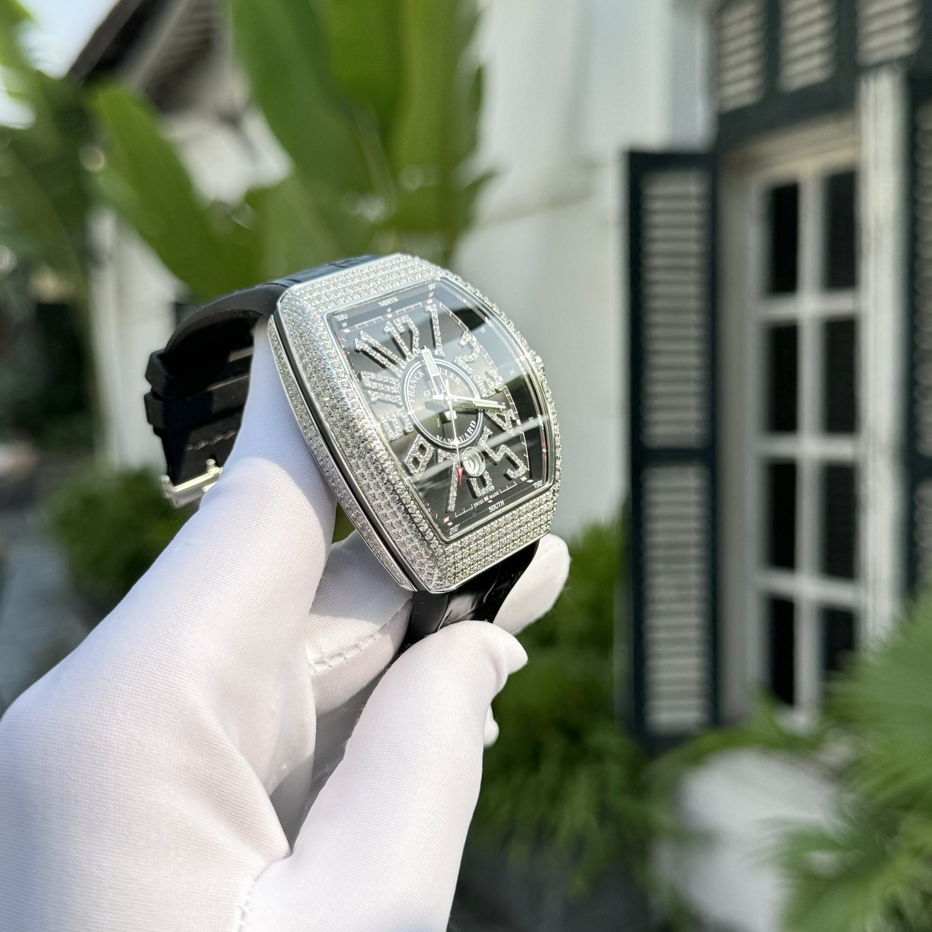 Franck Muller V45 SC DT Replica 11 Watch Black Dial With Stone  Factory ABF 45mm - Top club