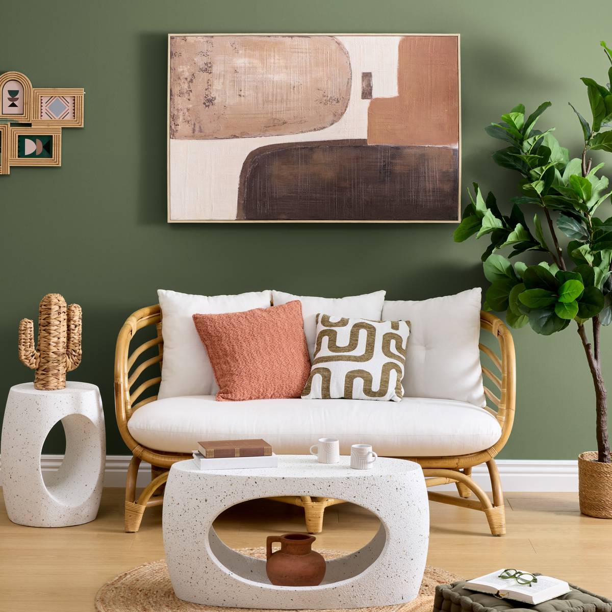 Framed Painting "Colette" Brown, 75x116 cm