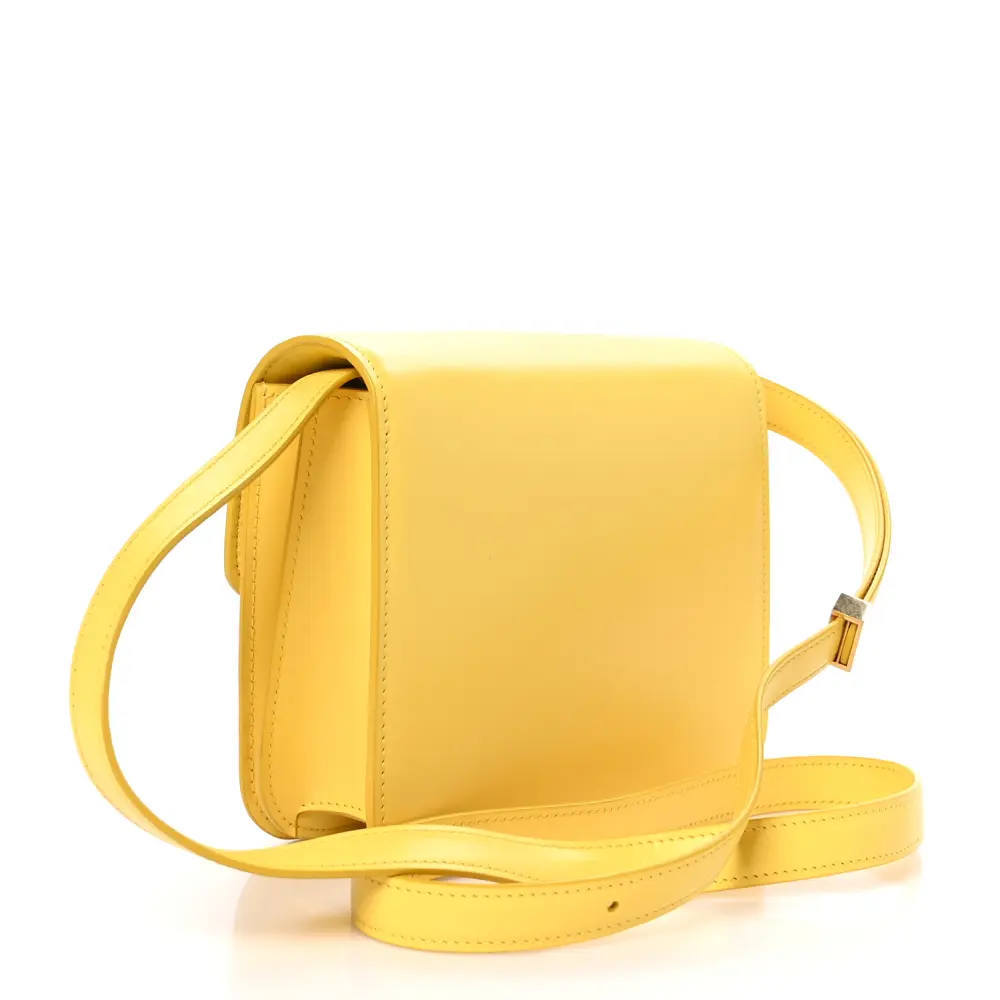 Celine Replica Handbags – Yellow Box Leather Small Teen Design1:1High-quality replica