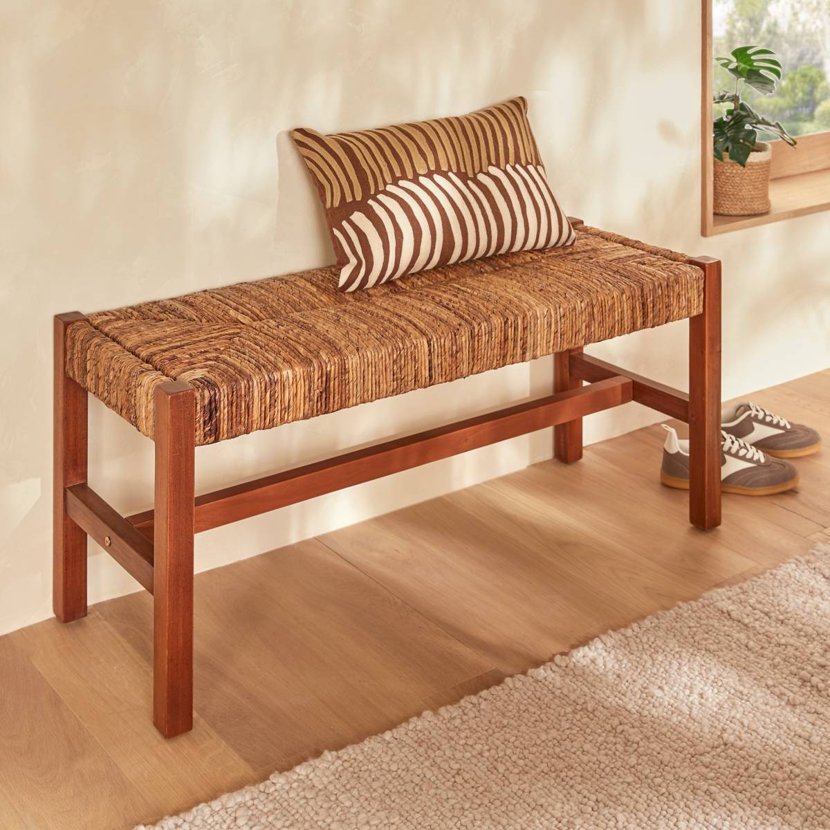 Bench "Sidoan" Brown, 102x38 cm