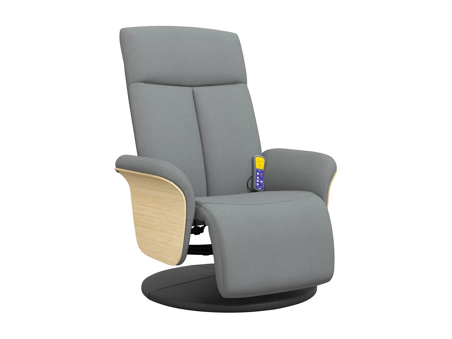 Fauteuil inclinable-Chaise-Fauteuil salon de massage avec repose-pieds gris clair tissu SHL3754