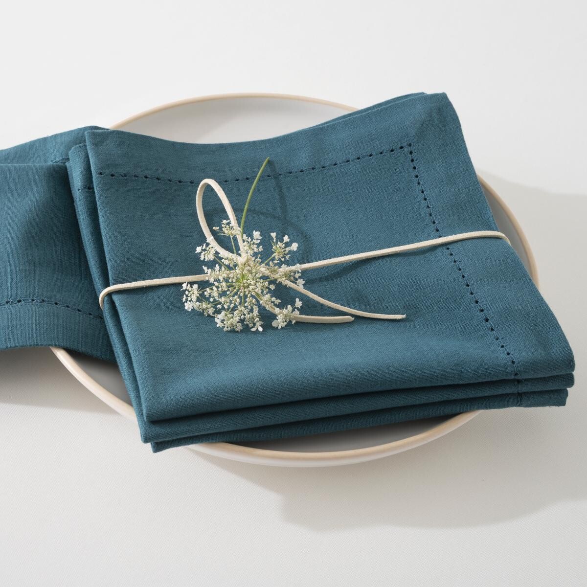 Set of 4 napkins "Chambray" Duck blue, 40x40 cm