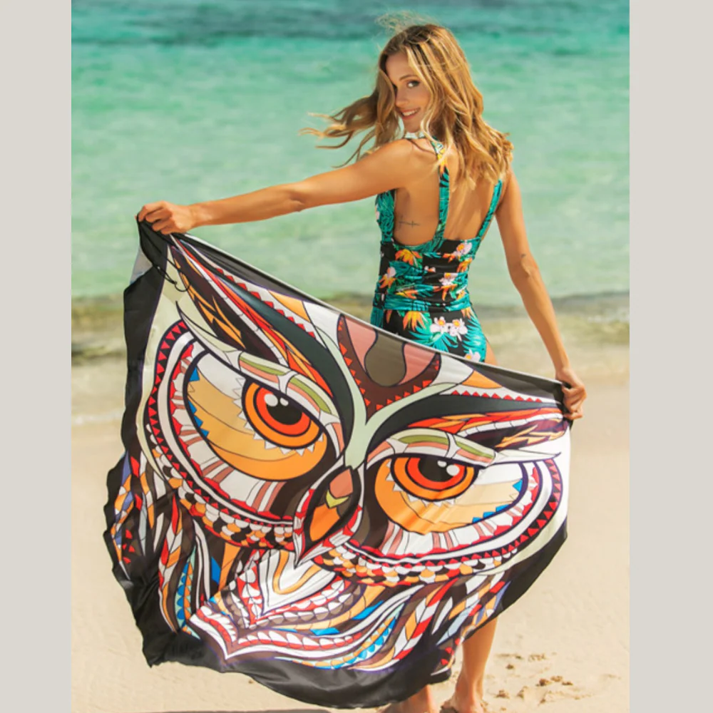 Printed Spaghetti Strap Cover Up - ZKZOOK