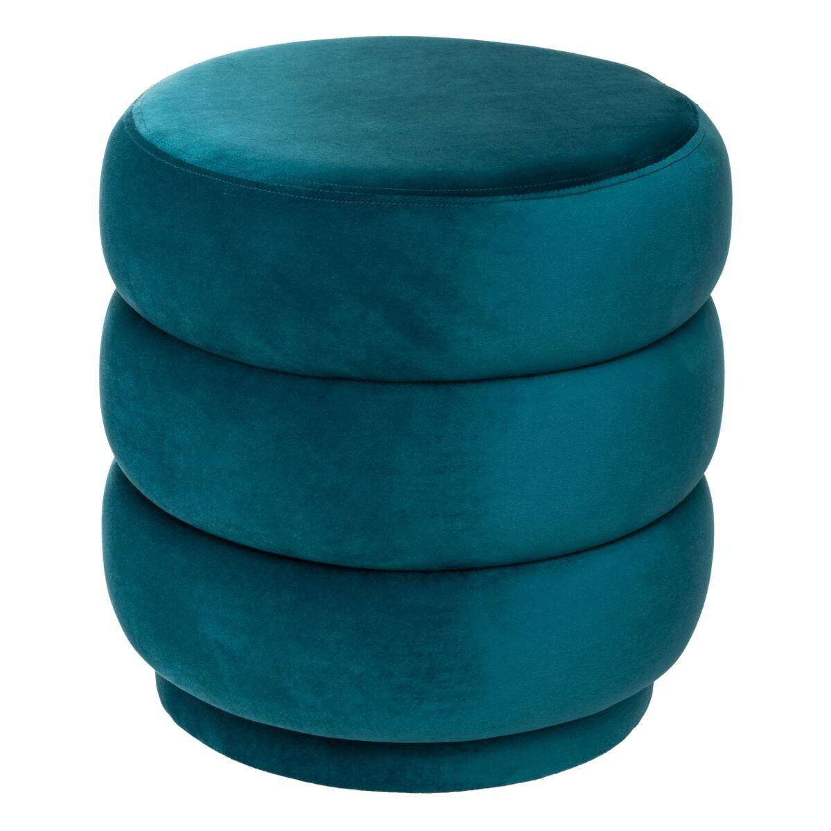 Pouf "Sinan" Velvet, Duck Blue