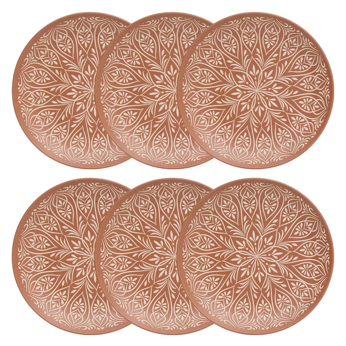 Set of 6 dinner plates "Ines" Stoneware (ceramic), D.27 cm
