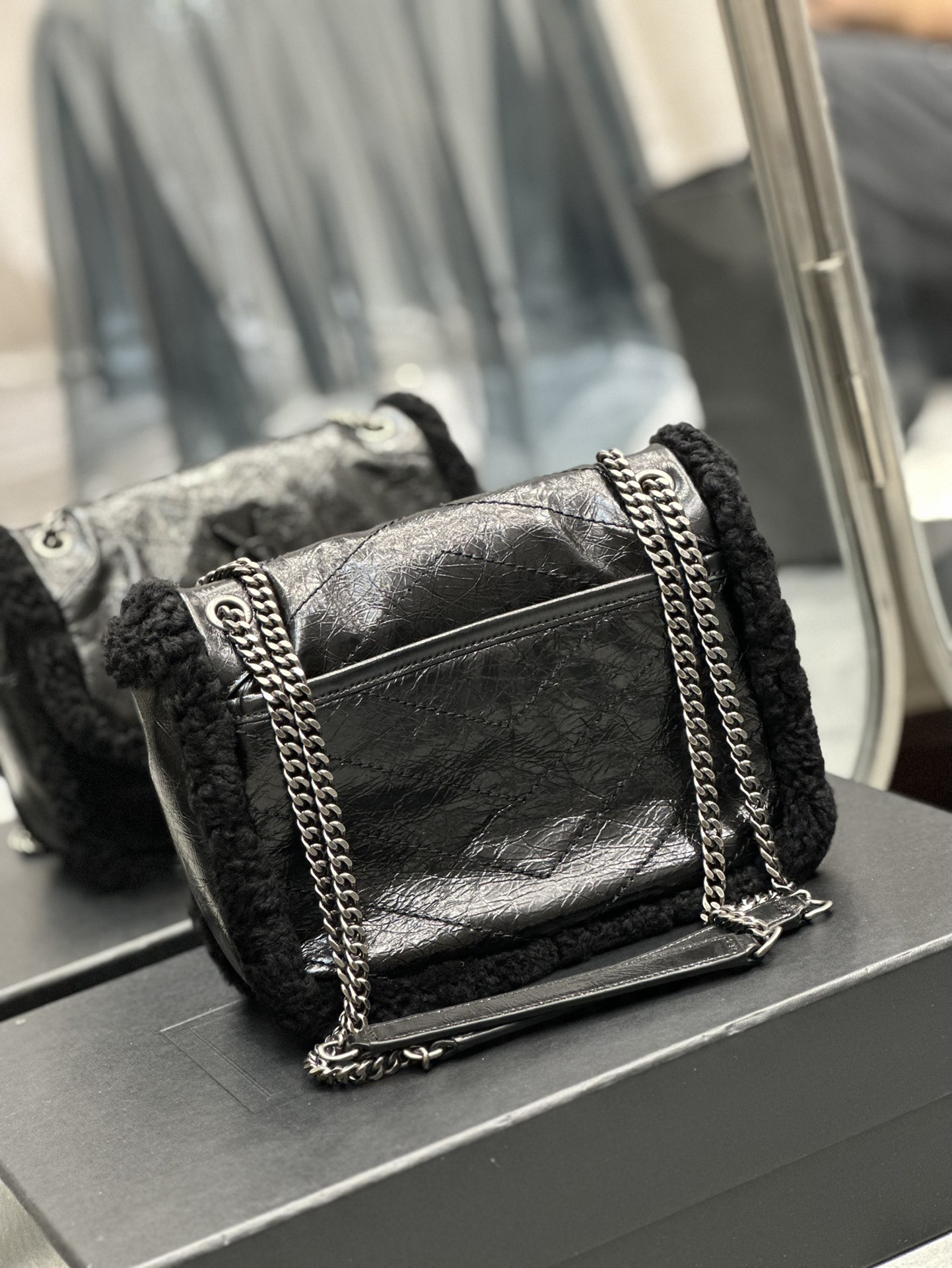 NIKI BABY CHAIN BAG IN CROCODILE-EMBOSSED LEATHER1:1High-quality replica