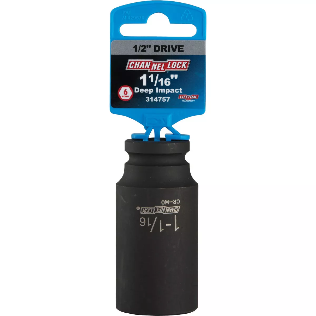 Channellock 1/2 In. Drive 1-1/16 In. 6-Point Deep Standard Impact Socket