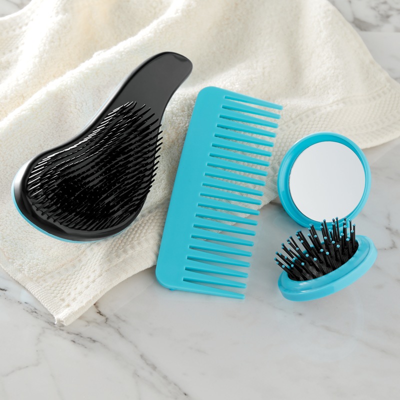 3-Piece Comb, Brush & Mirror Set - MIDNIGHT VELVET CATALOG