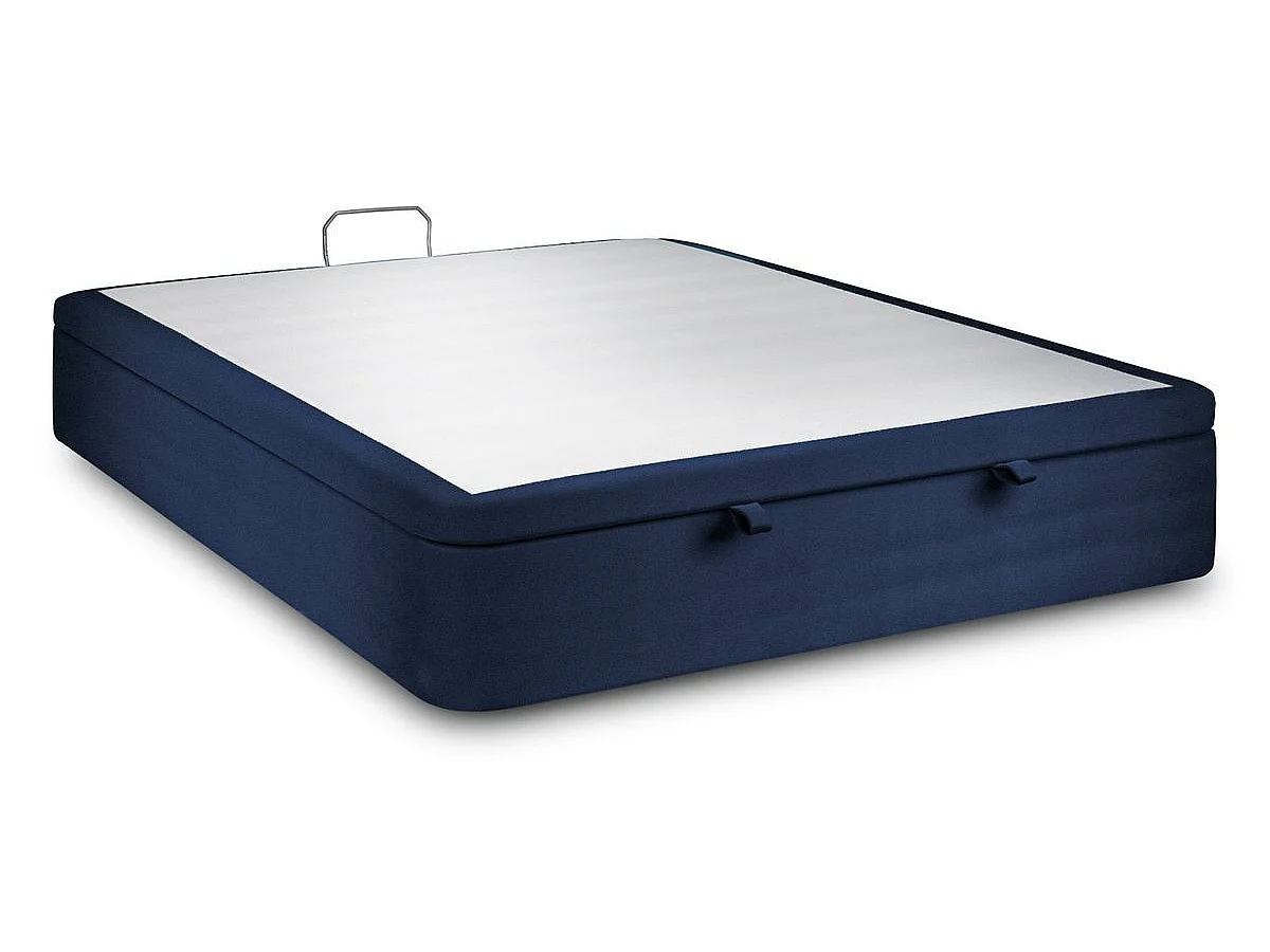 Sommier Coffre Velours Bleu 160x200 H39cm