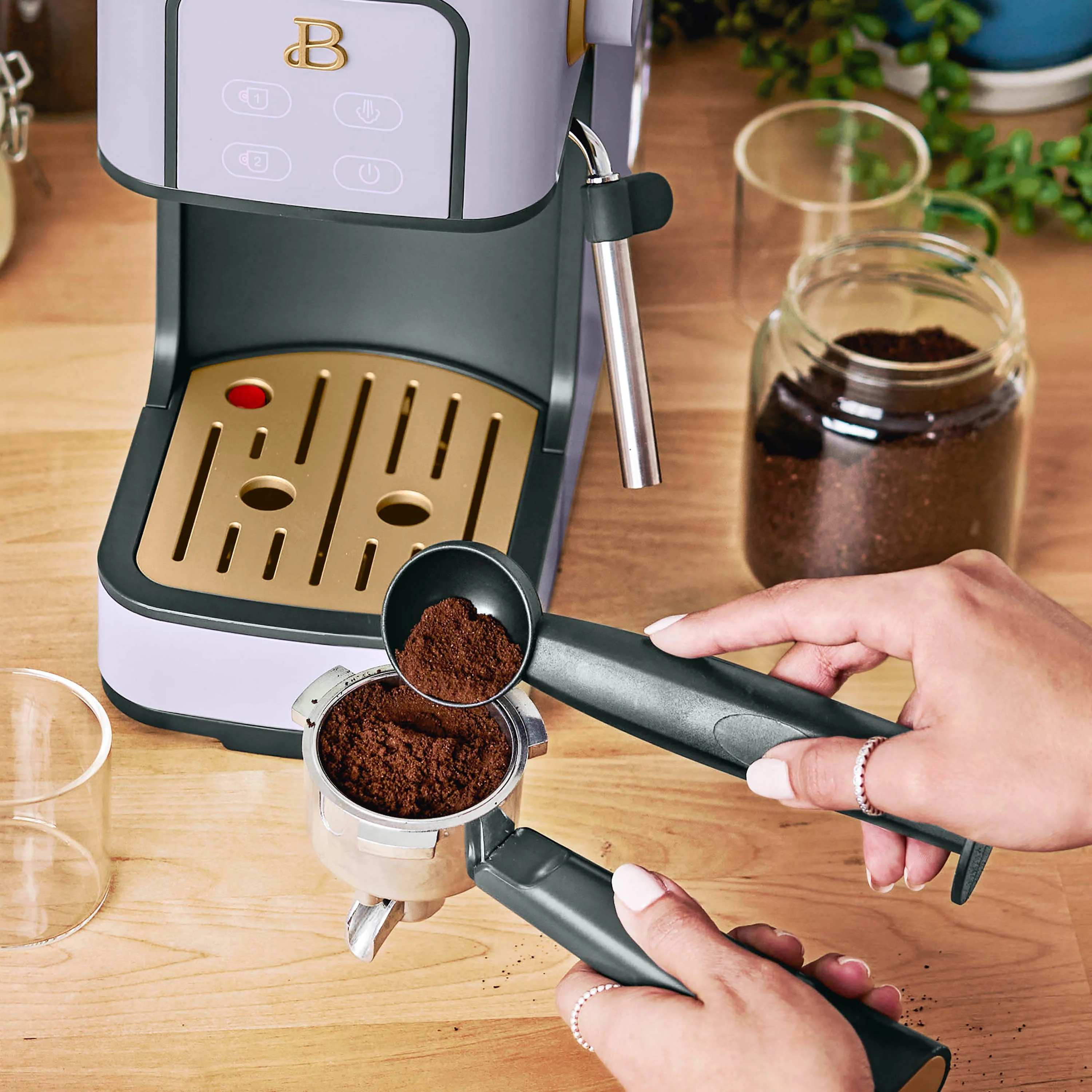 Beautiful Slim Espresso Machine with 20-Bar Pressure, Black Sesame by Drew Barrymore - Image 72