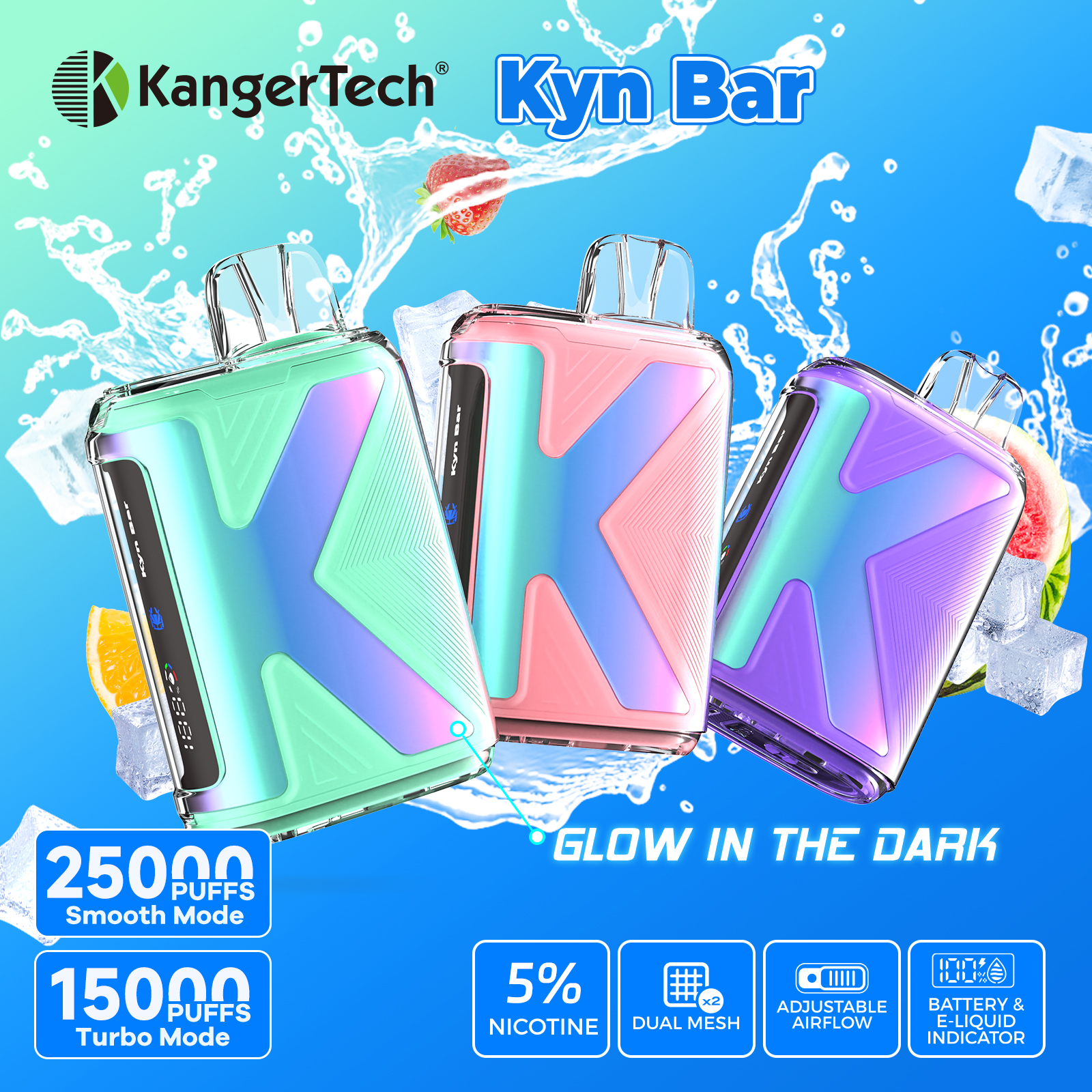 kanger Kyn Bar 25K  Disposable Vape (Dual Mode)