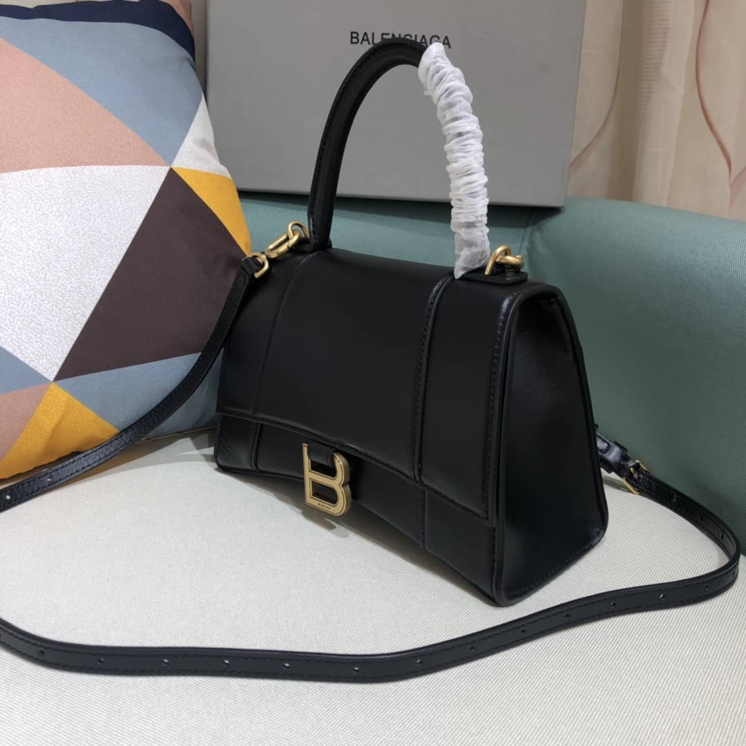 Balenciaga Hourglass Leather Top Handle Replica Bag - Replicaclubs