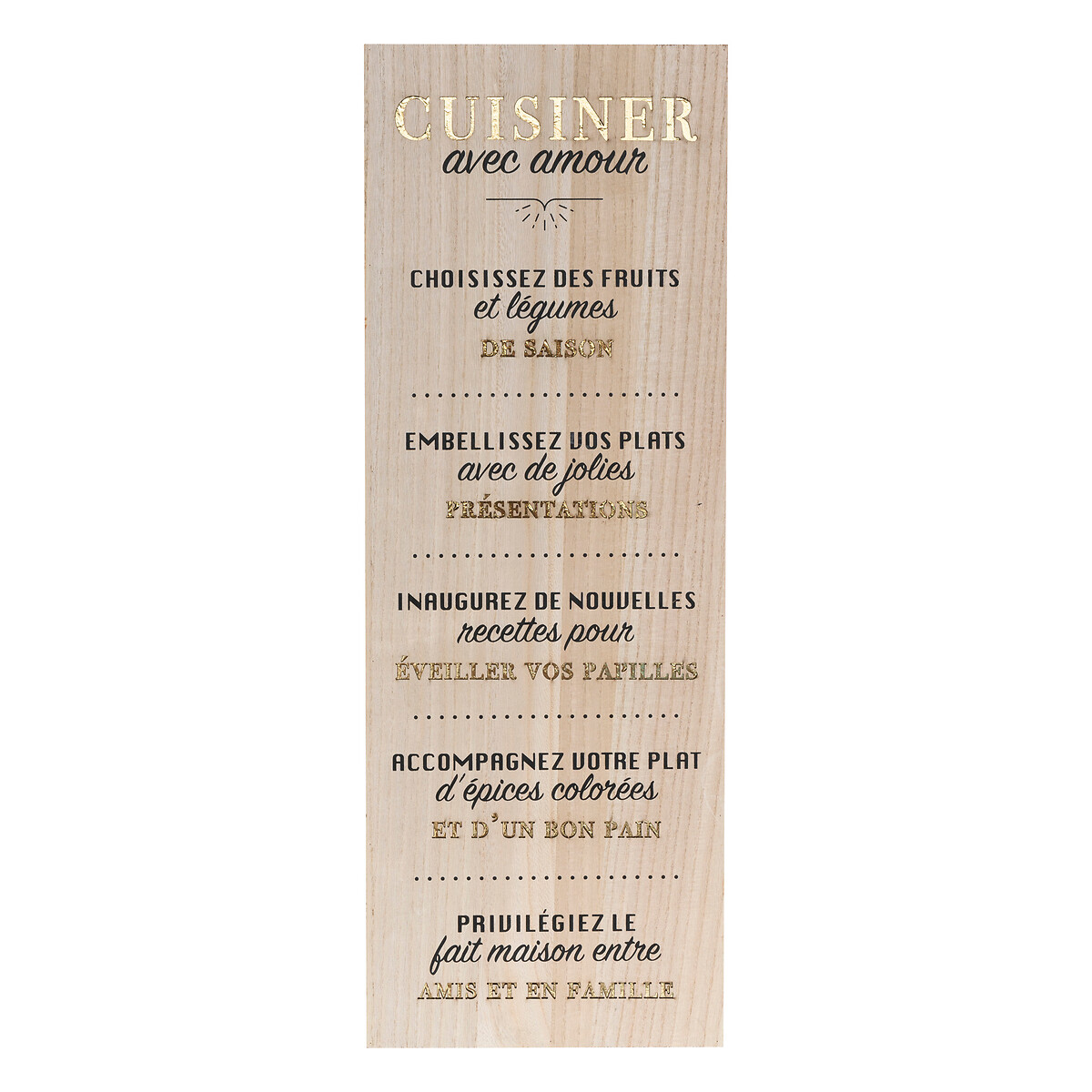 Wall decoration "Louison" Wood, 78x28 cm