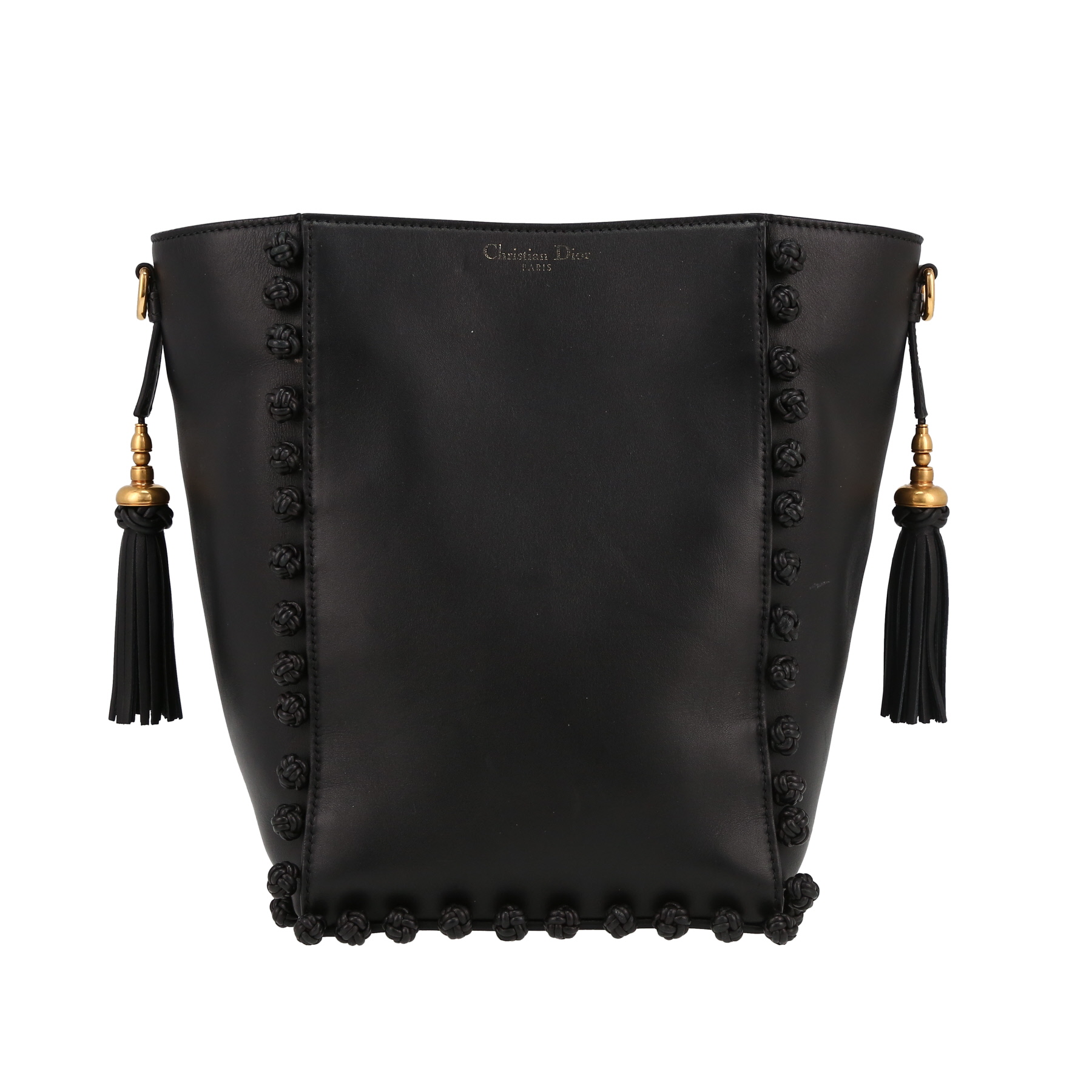 Dior Bucket shoulder bag in black leather1:1High-quality replica