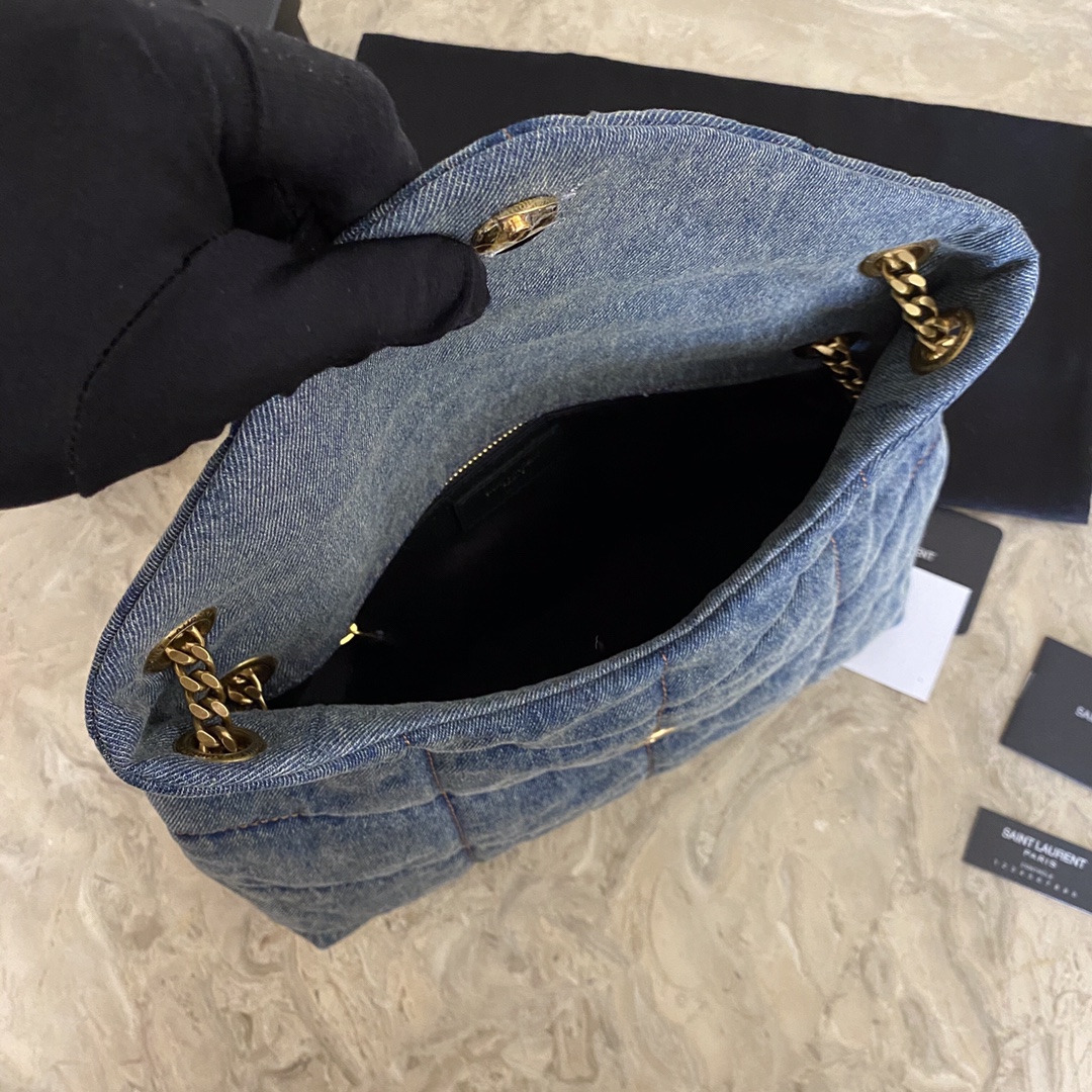 PUFFER MEDIUM BAG IN QUILTED LAMBSKIN1:1High-quality replica
