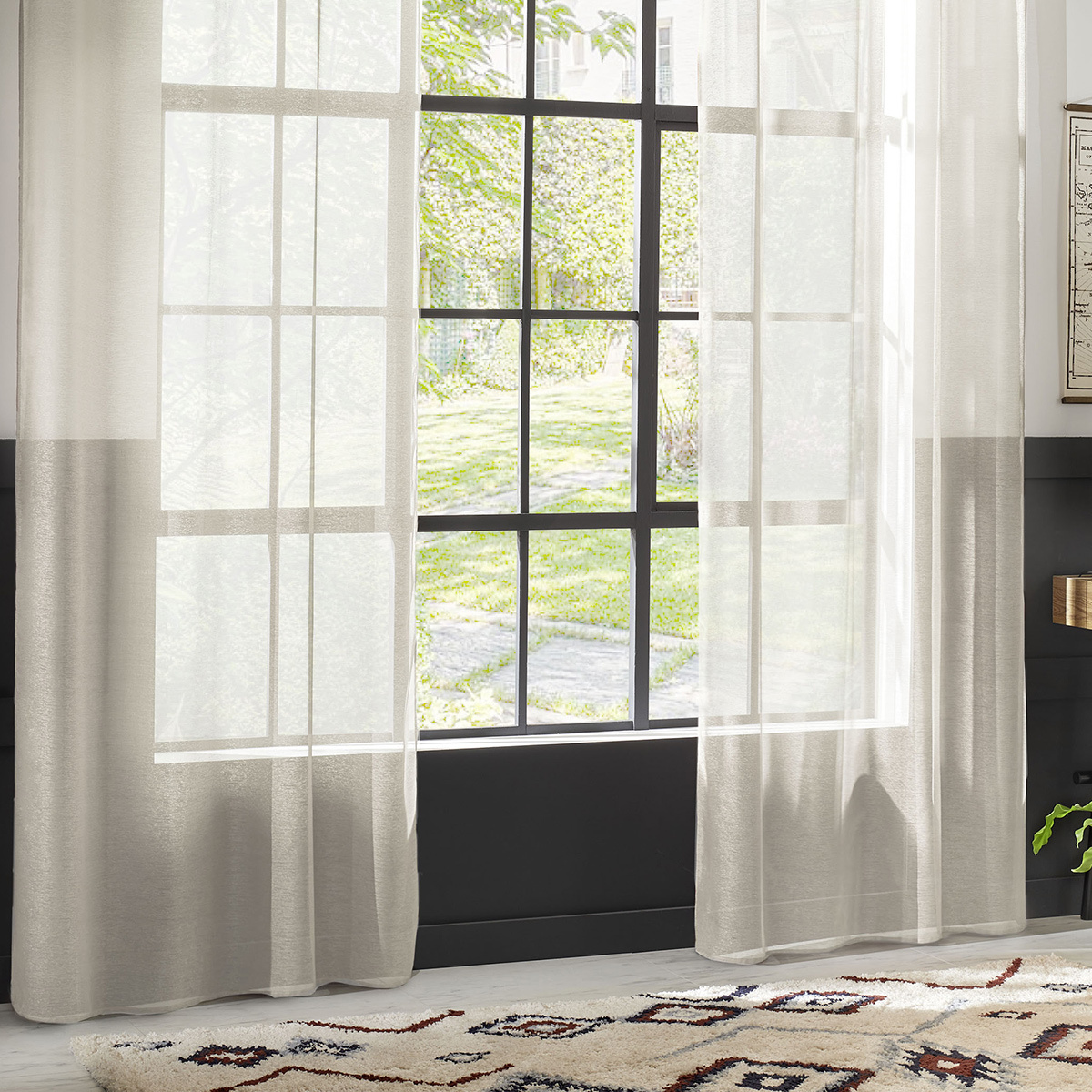 Sheer curtain "Moly" Ivory white, 135x240 cm