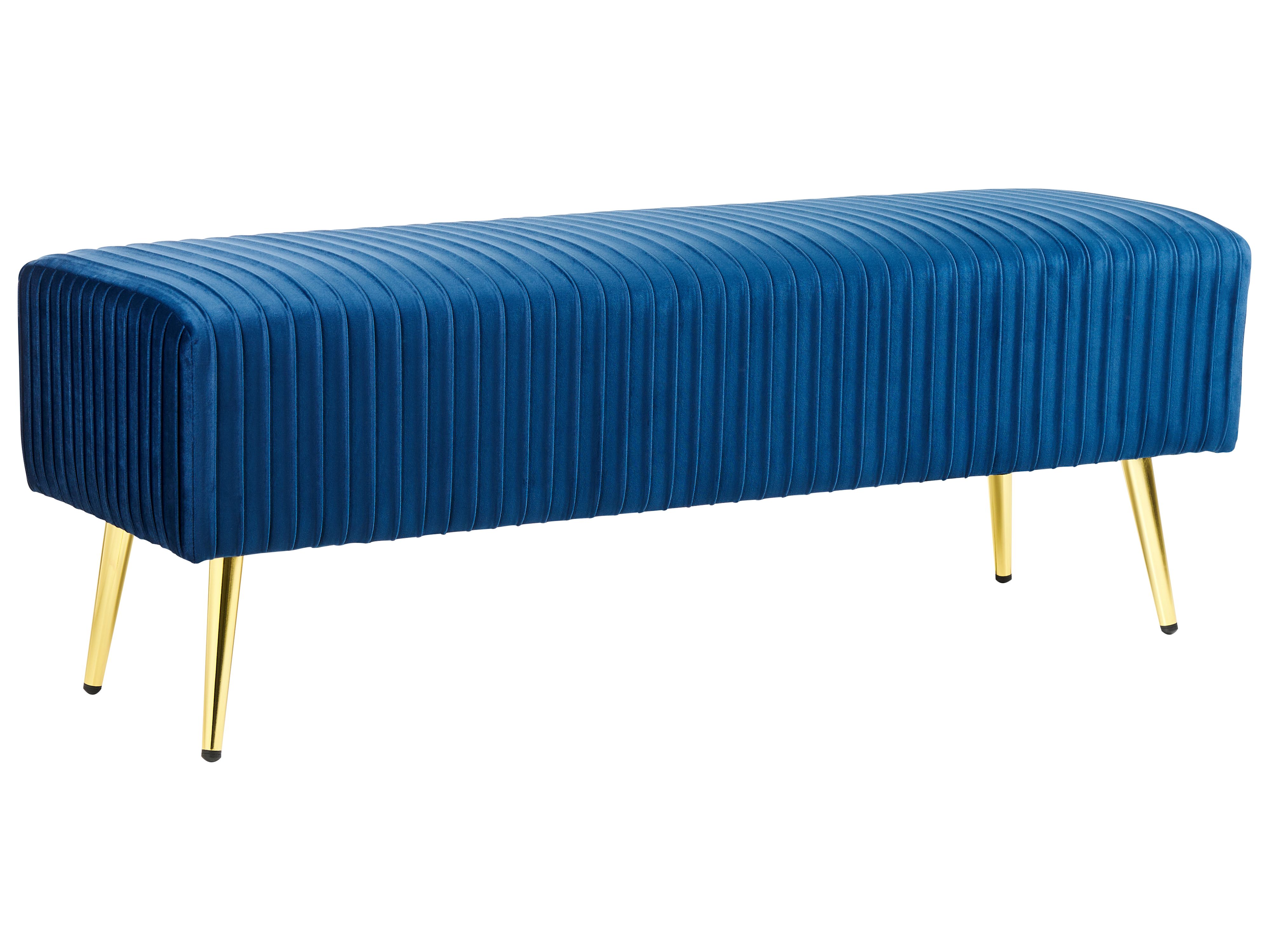 Upholstered Bench PATERSON Velvet Blue