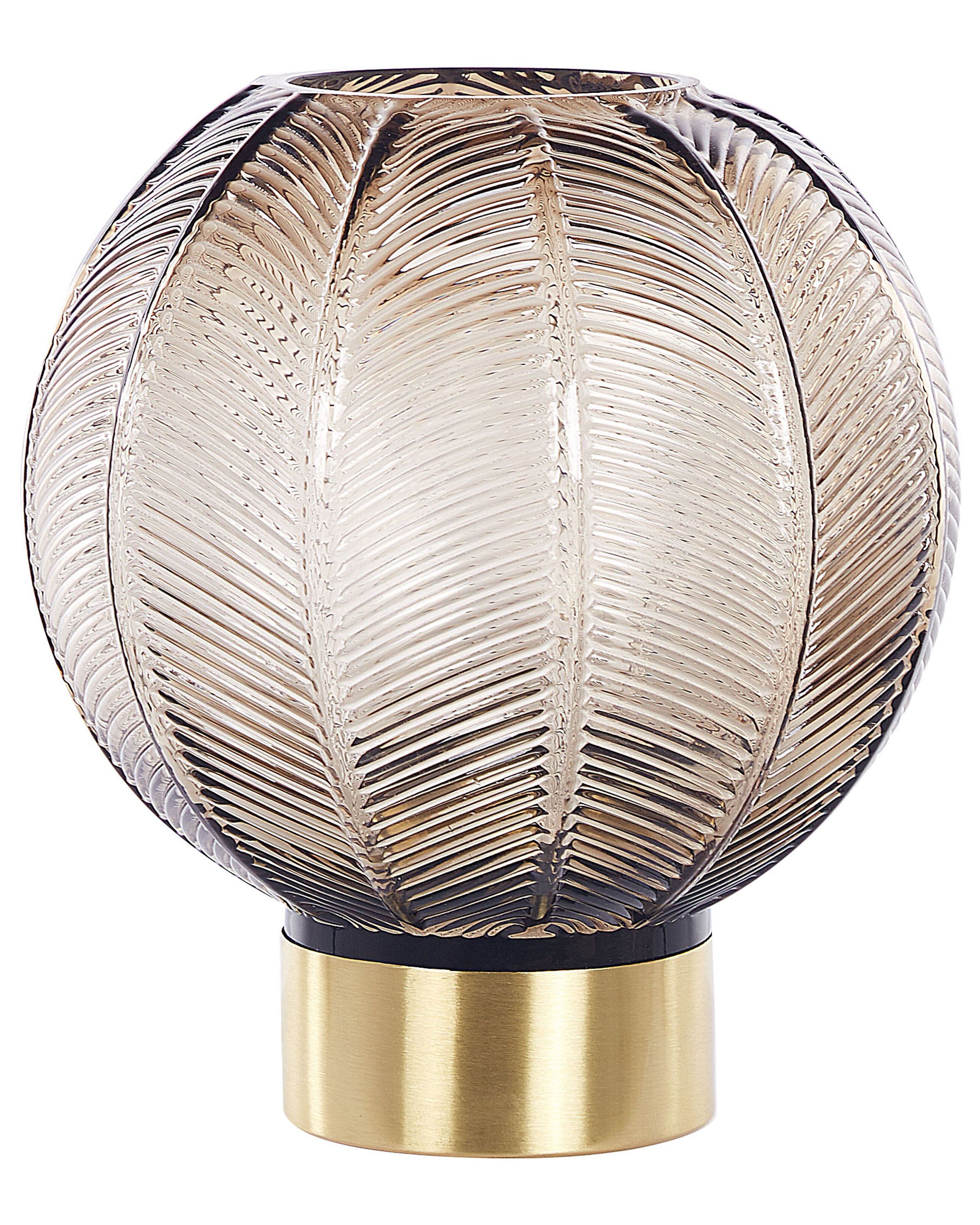 Flower Vase FELLI Glass 24 cm Brown