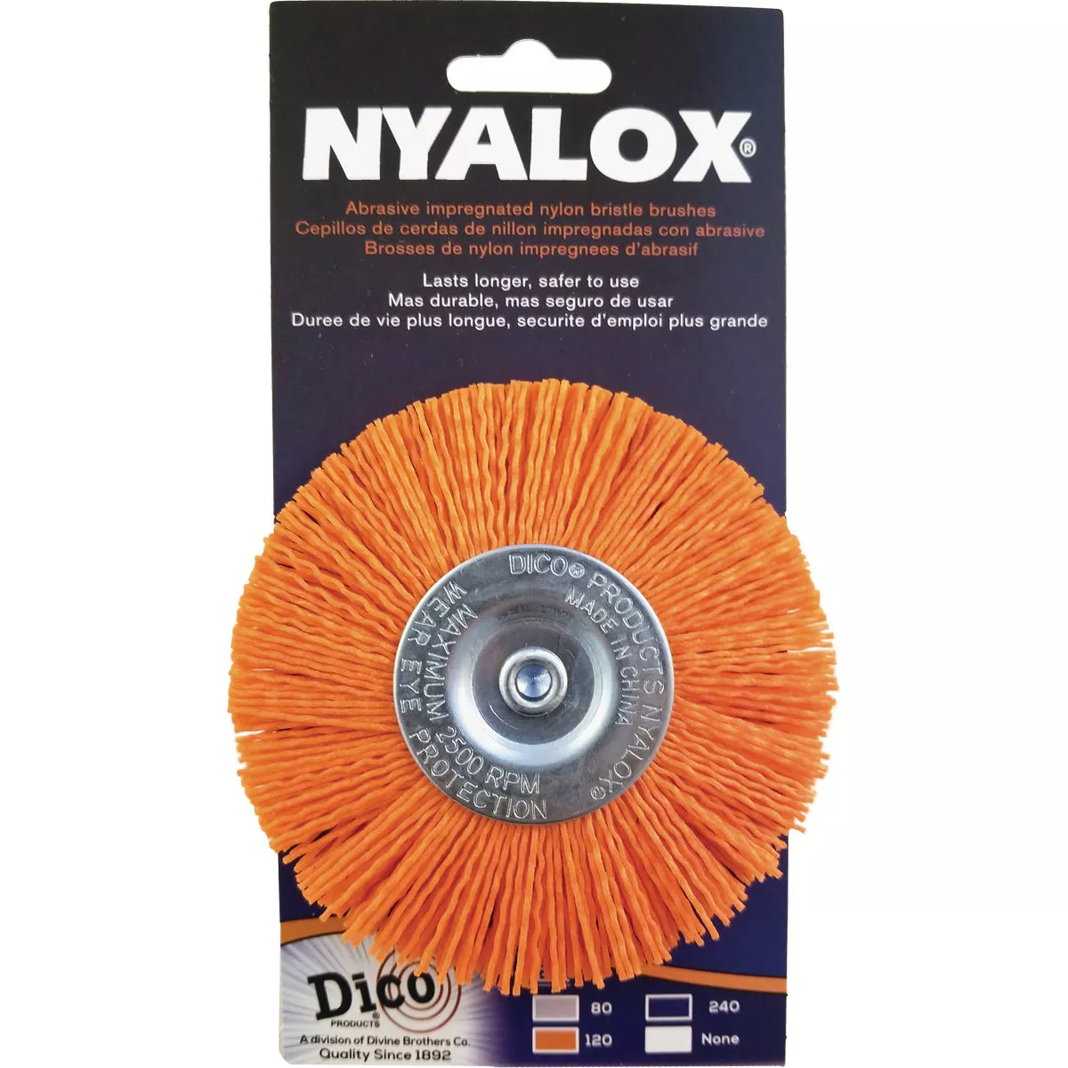 Dico Nyalox 4 In. Orange med Drill- Brush