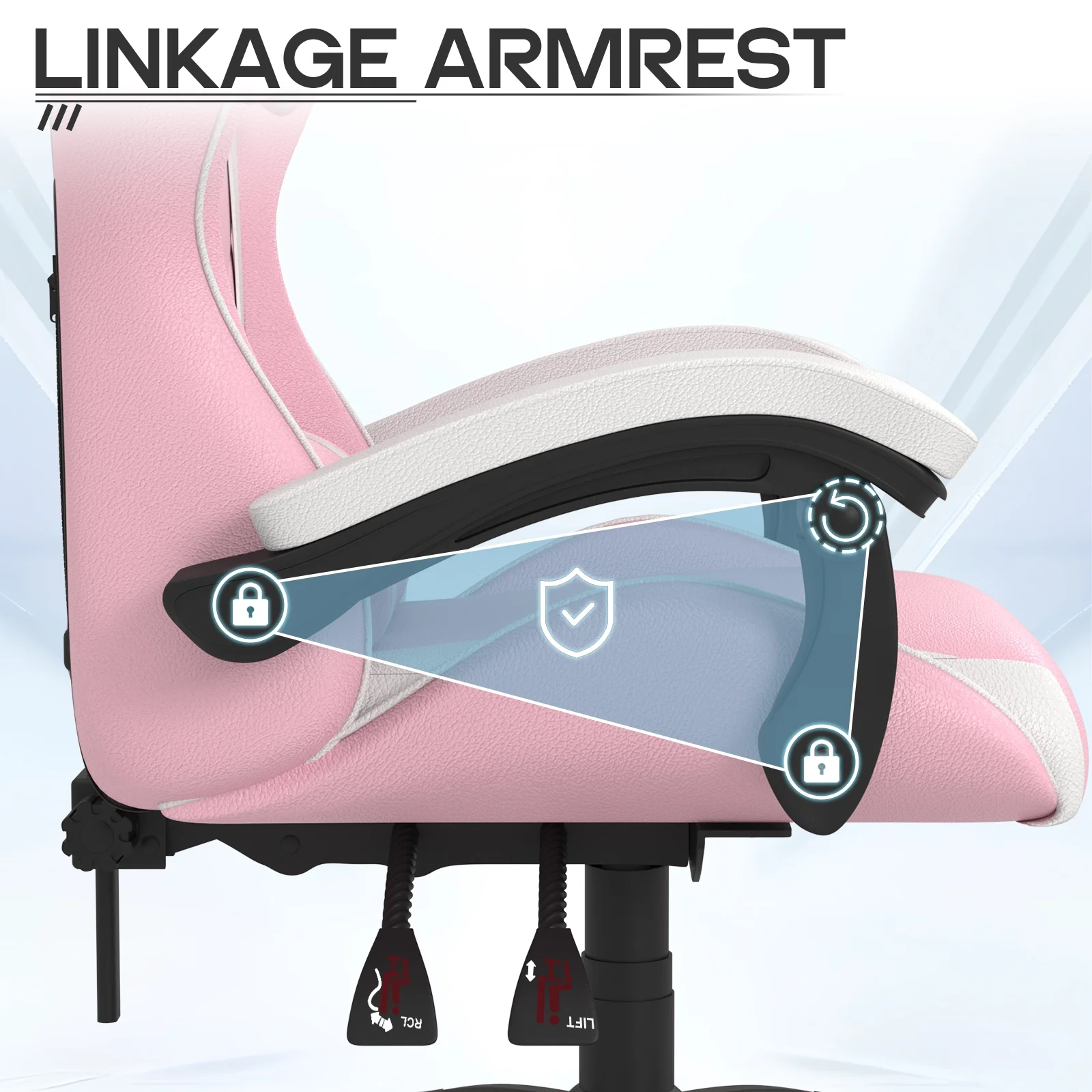 Bigzzia Gaming Chair with Footrest, Gaming Chair for Adult with Headrest and Lumbar Support,Red - Image 58