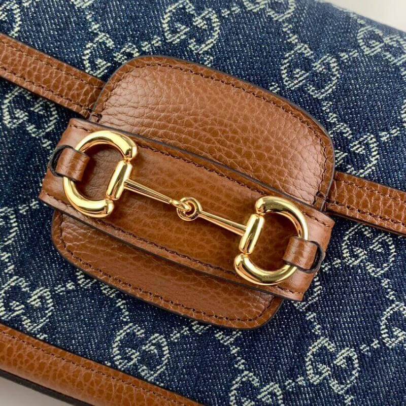 Replica Gucci Horsebit 1955 Denim Mini Bag 6585741:1High-quality replica