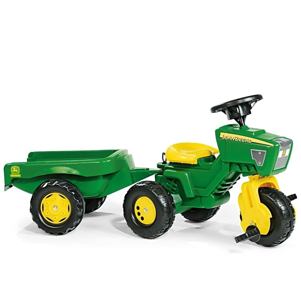 John Deere 052769 3 Wheel Tractor with Trailer - Image 2