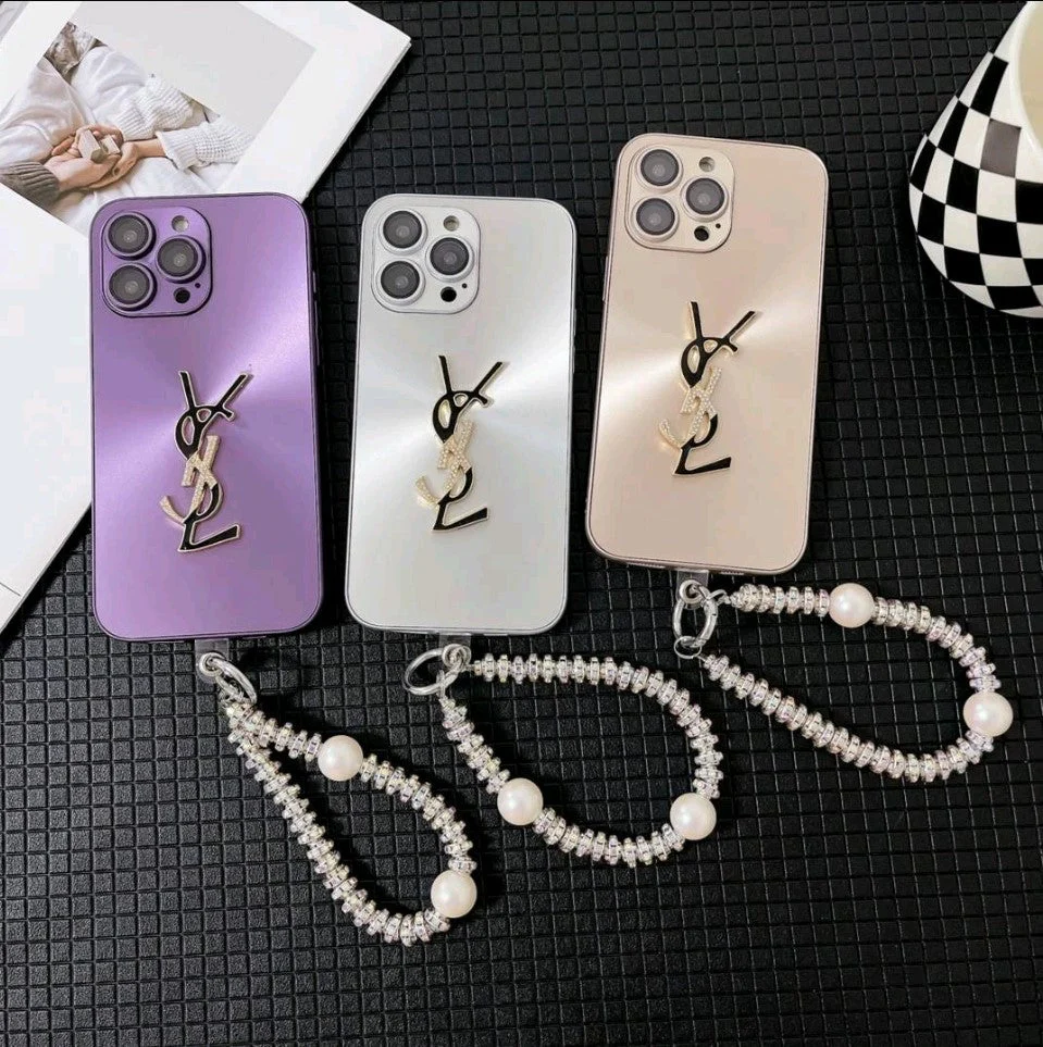 Y-S-L Shine x Mono iPhone Case With Chain - Wholesale & Influencer