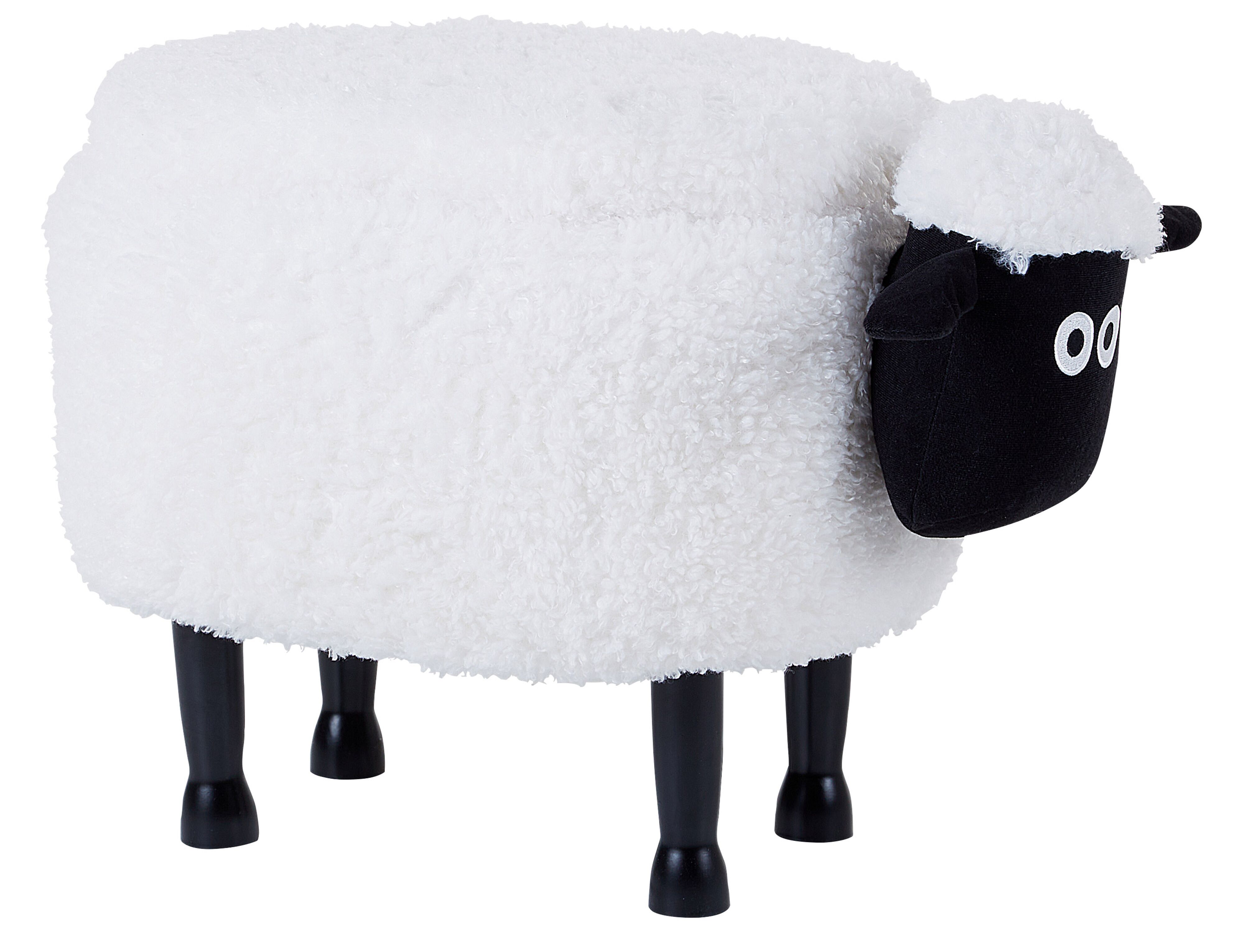 Storage Animal Stool SHEEP Fabric White Sheep
