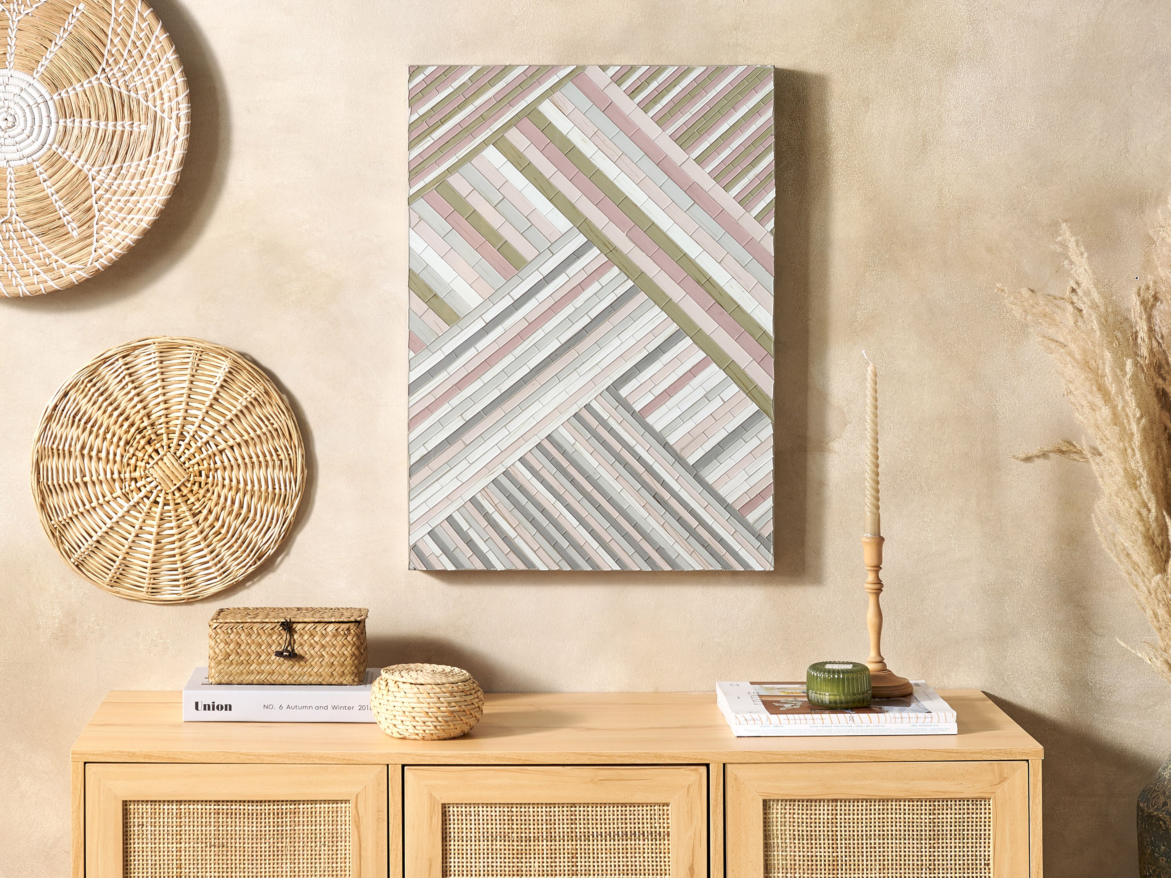 Wall Decor TEMBESI Glass 70 cm Multicolour
