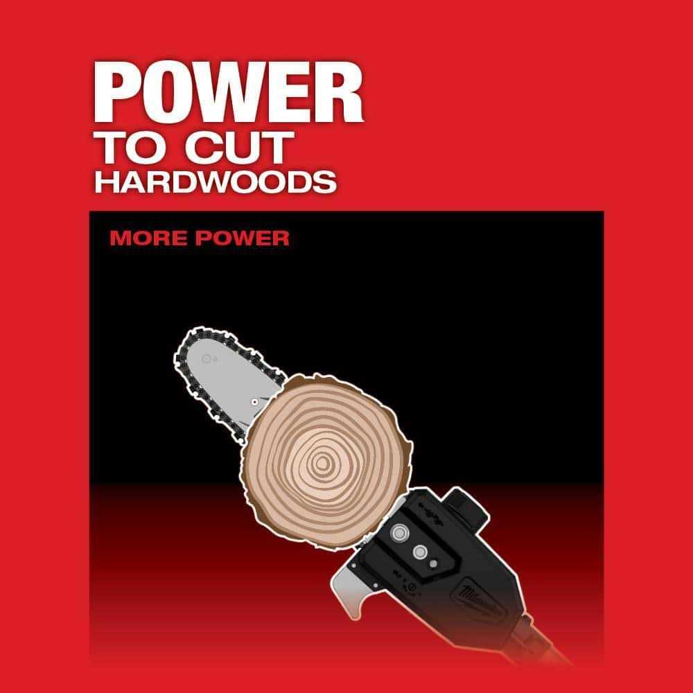 Milwaukee M18 FUEL 10 in 18V Lithium-Ion Brushless Cordless Pole Saw With Attachment Capability And 10 in Saw Chain - Image 4 Milwaukee M18 FUEL 10 in 18V Lithium-Ion Brushless Cordless Pole Saw With Attachment Capability And 10 in Saw Chain - Image 4