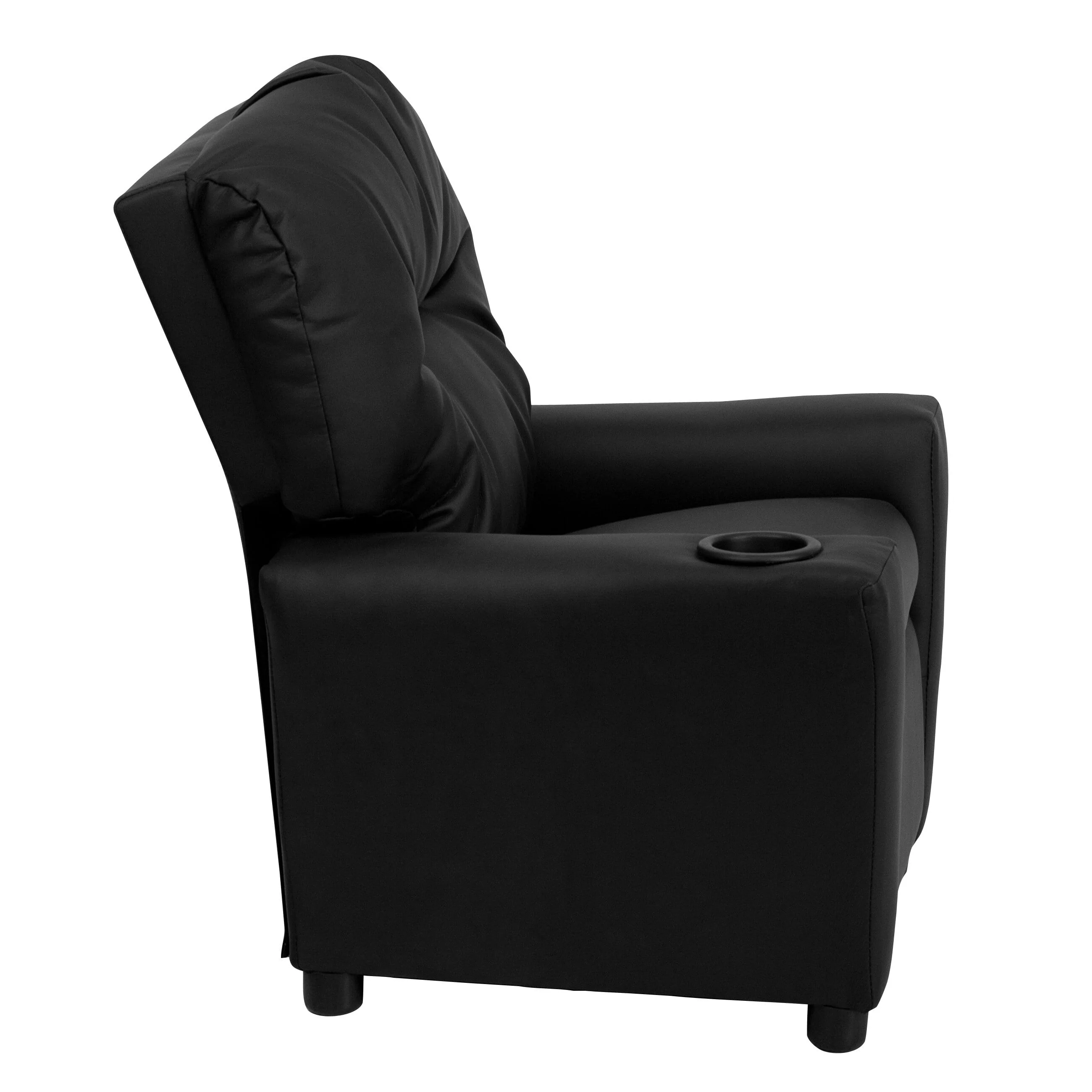 Lancaster Home Contemporary Kids Recliner with Cup Holder Brown Microfiber - Image 5