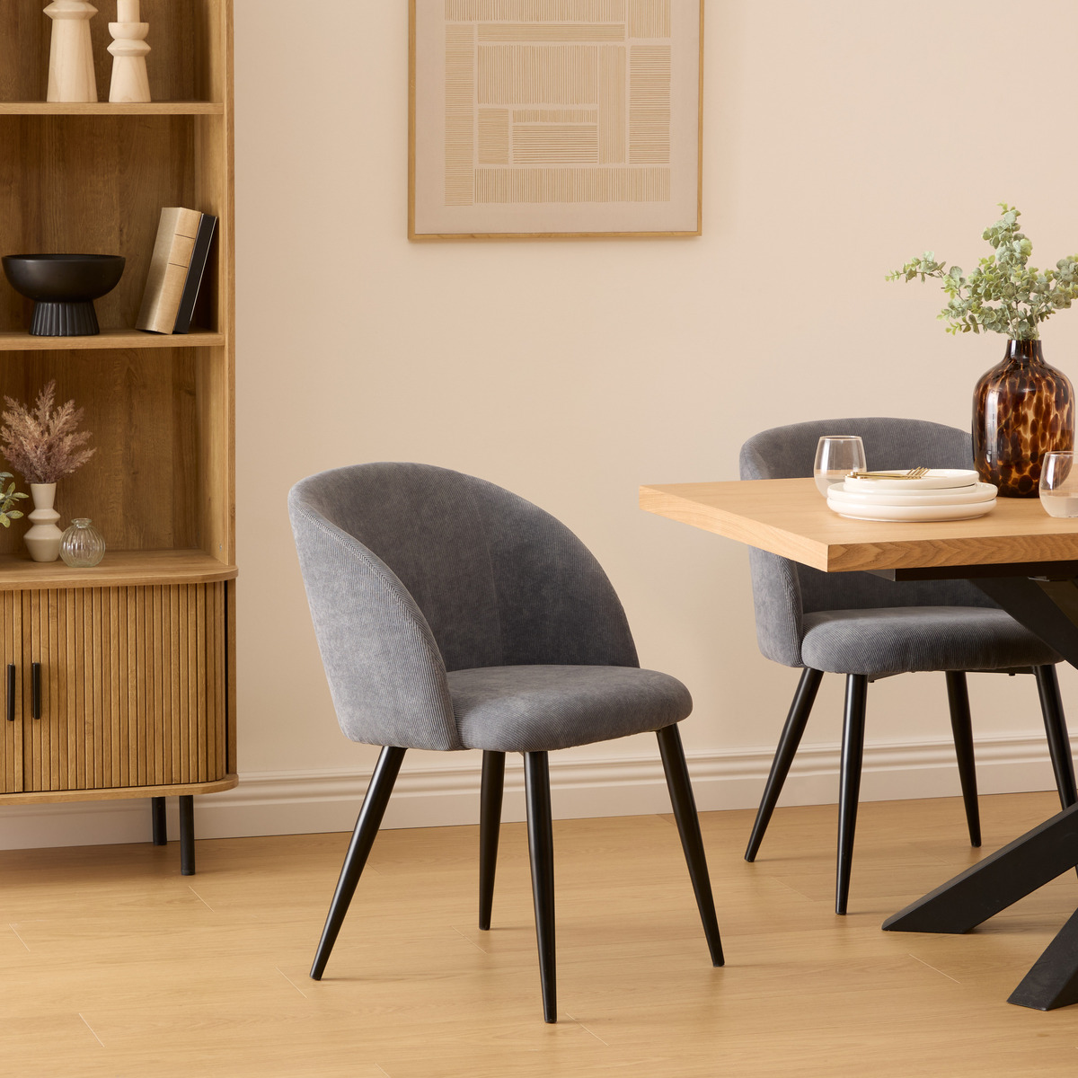 Armchair "Celeste" Corduroy, Grey