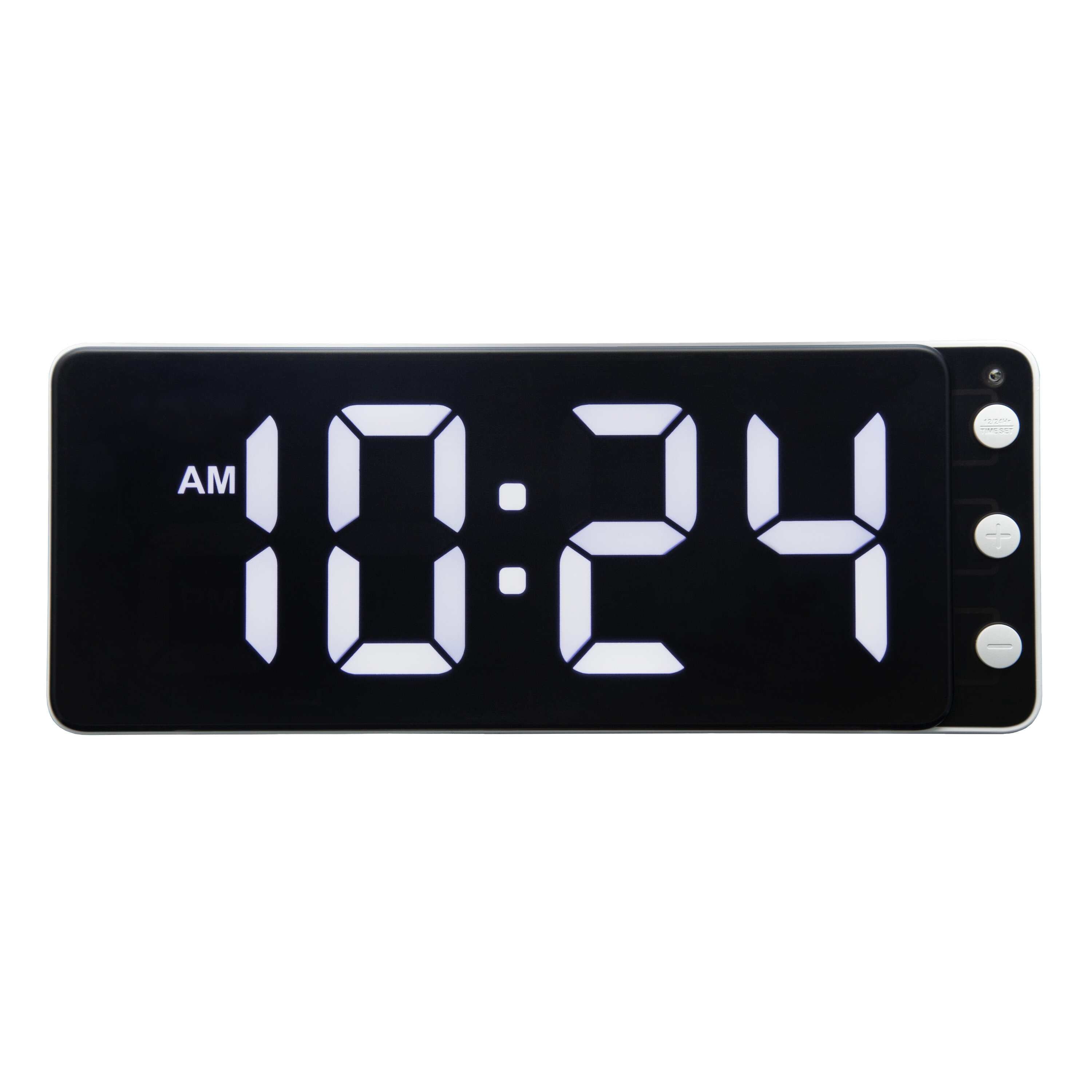 NeXtime - Tafel Wandklok 27.2x10.8x3cm - LED - Wit - ABS - NeXtime