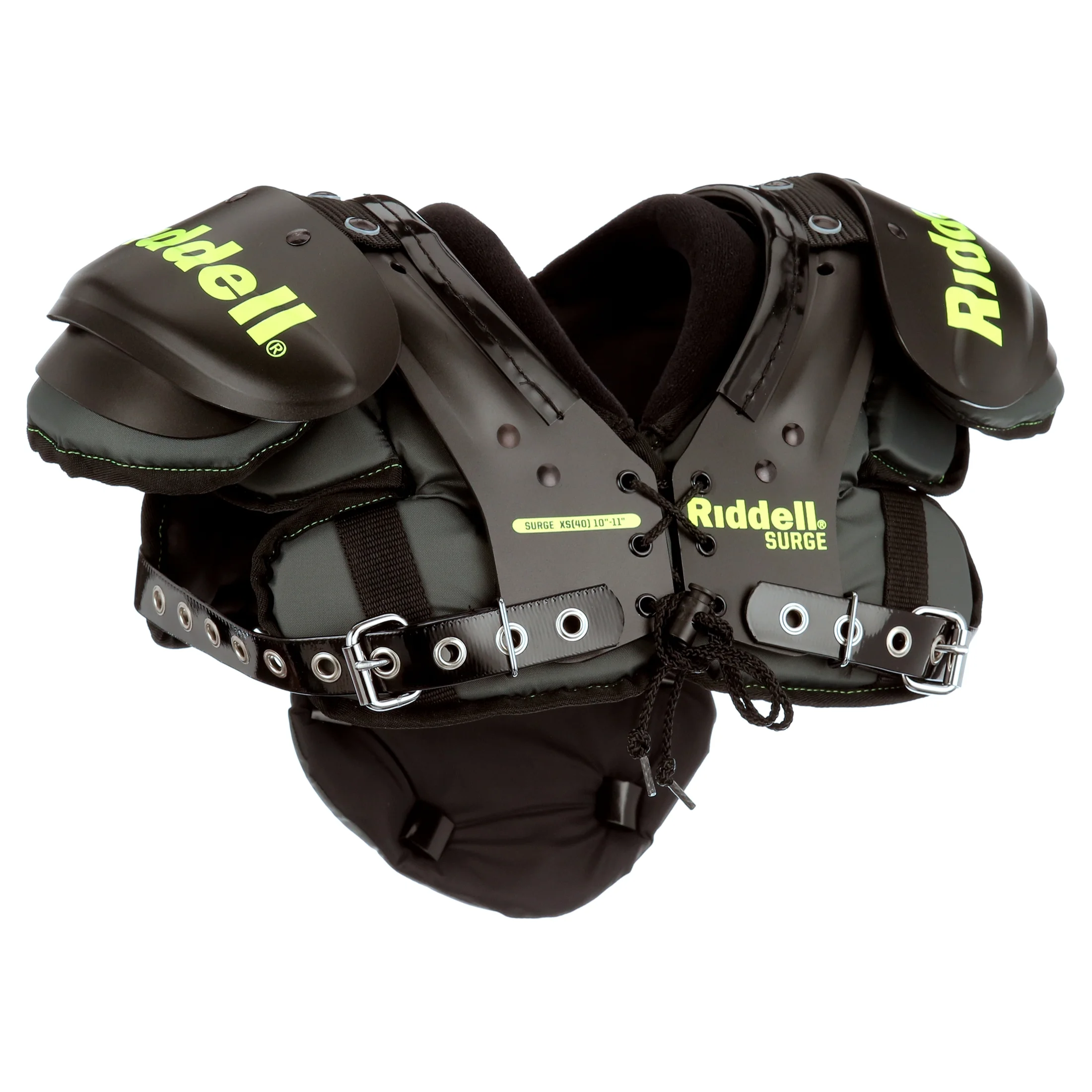 Riddell Surge Youth Football Shoulder Pad Black/Volt, Small - Image 6