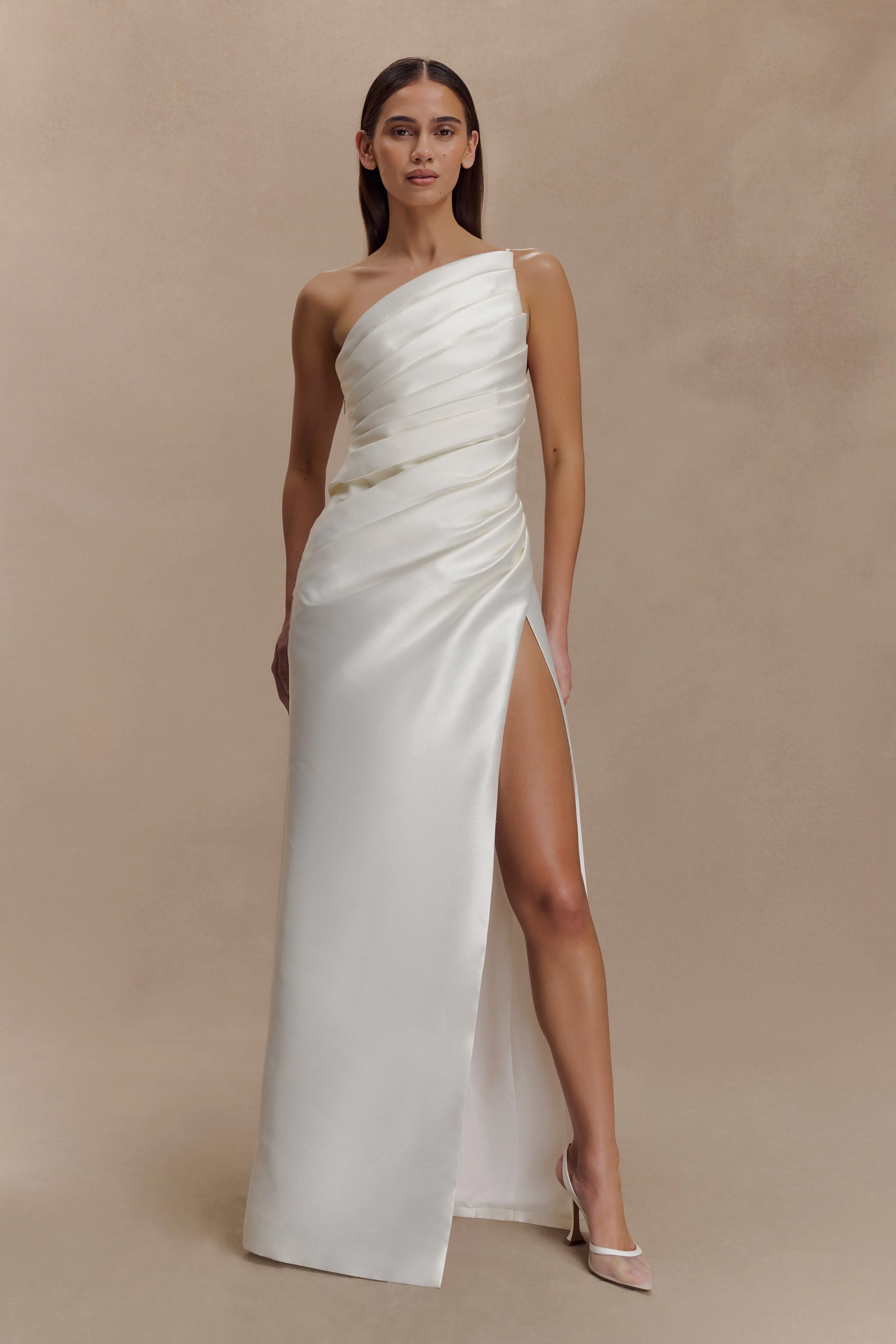 Francine One Shoulder Maxi Dress - Ivory