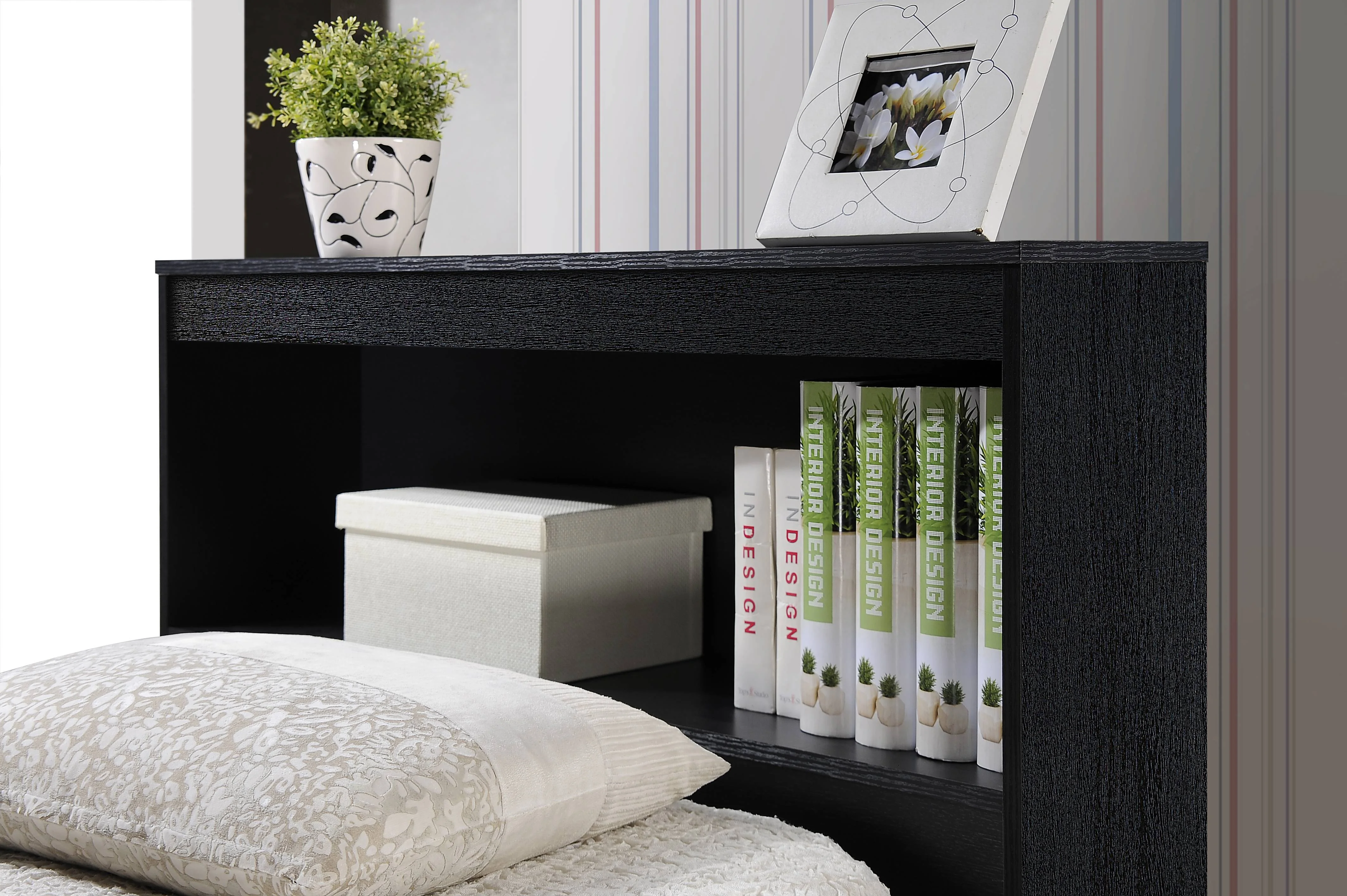 Hodedah Twin-Size Captain Bed with 3-Drawers and Headboard in White - Image 27