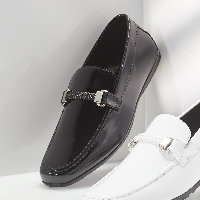 Stacy Adams Sheridan Patent Moc-Toe Bit Slip-On - MIDNIGHT VELVET CATALOG
