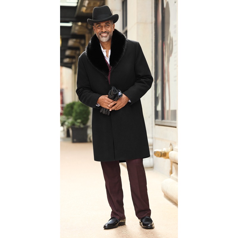 Frank Faux-Fur Collar Coat - MIDNIGHT VELVET CATALOG