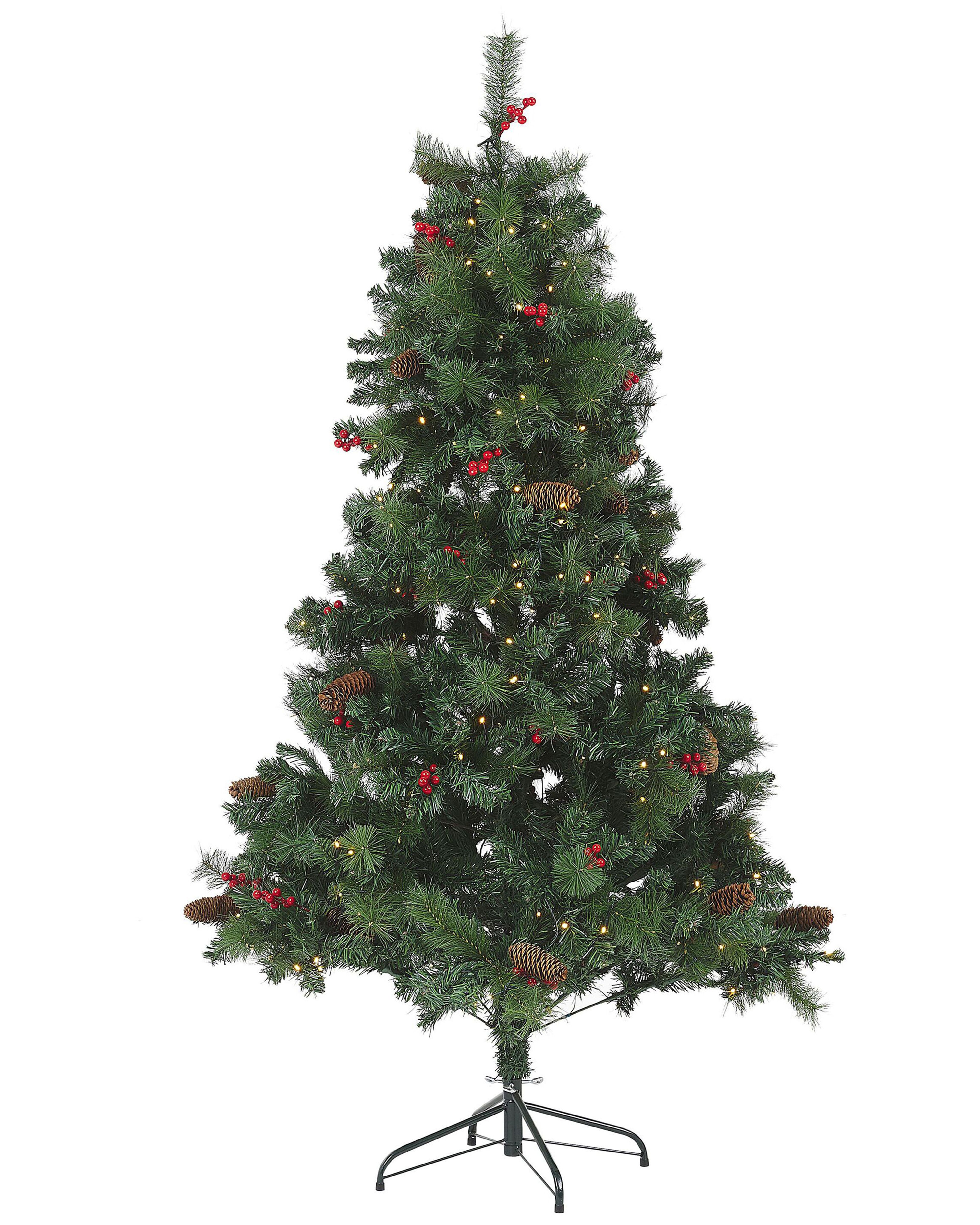 Artificial Christmas Tree LED JACINTO 180 cm Dark Green