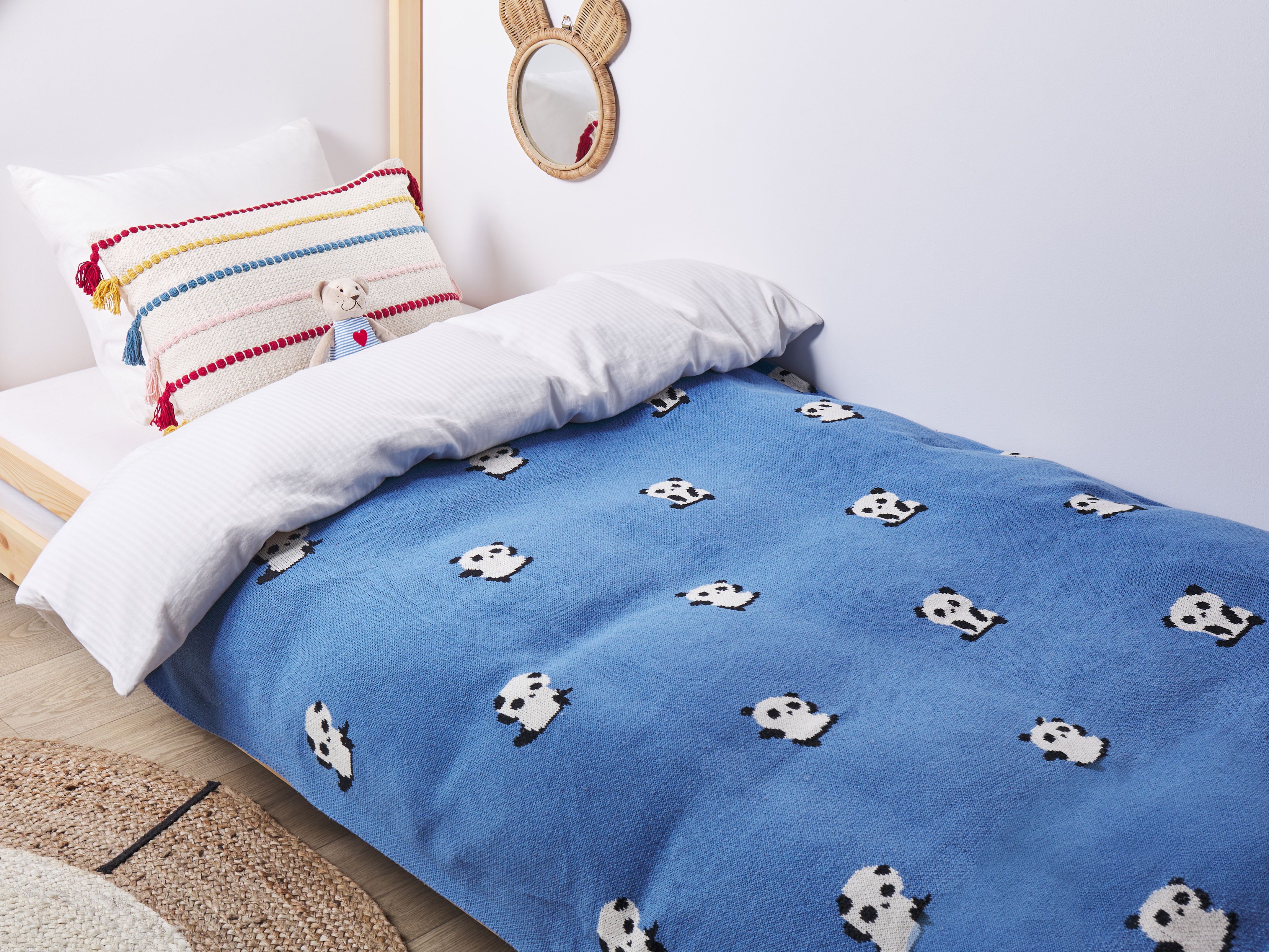 Blanket TALOKAN Cotton 130 x 170 cm Blue