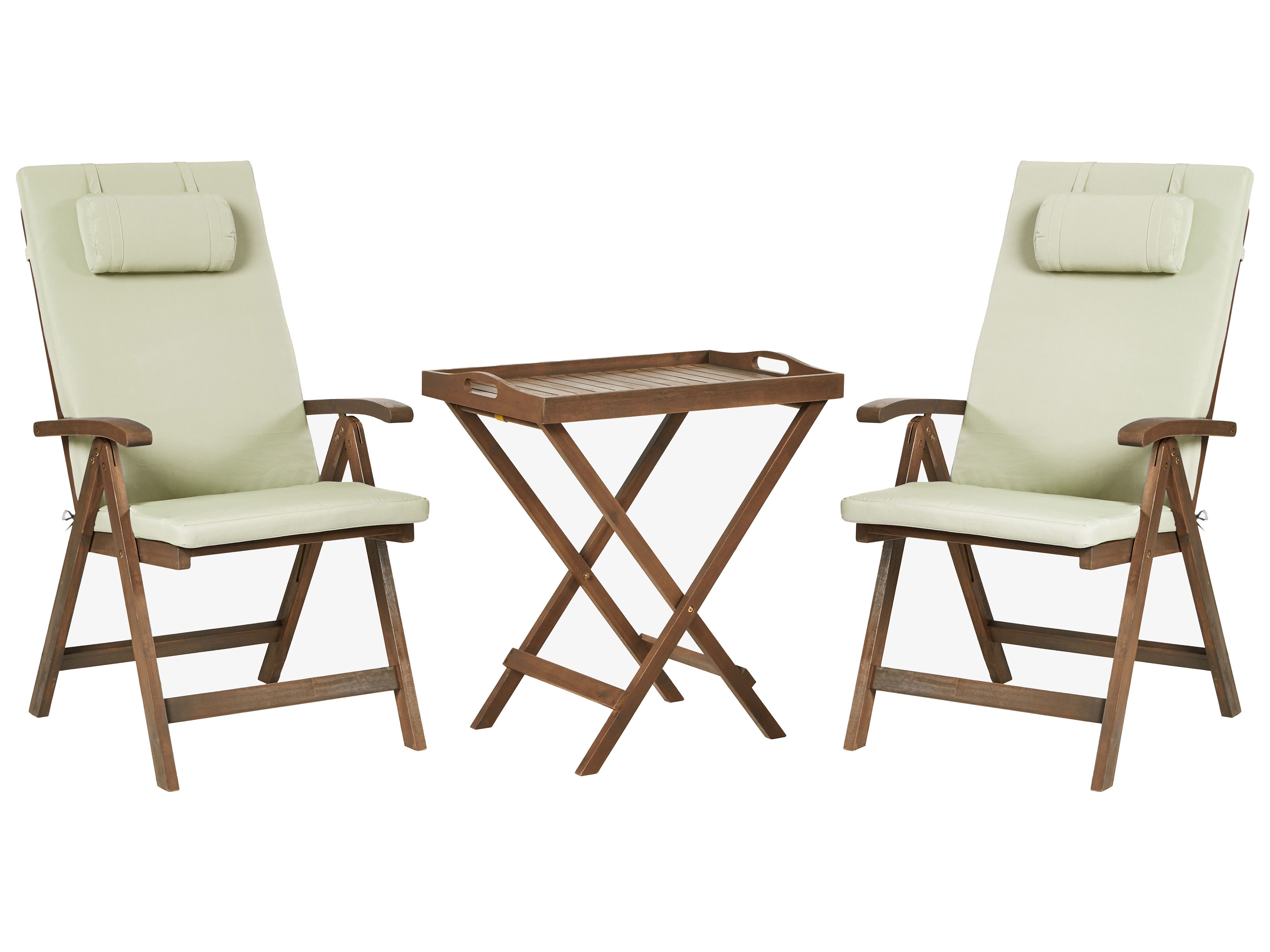 Bistro Set AMANTEA PREMIUM Acacia Wood Green