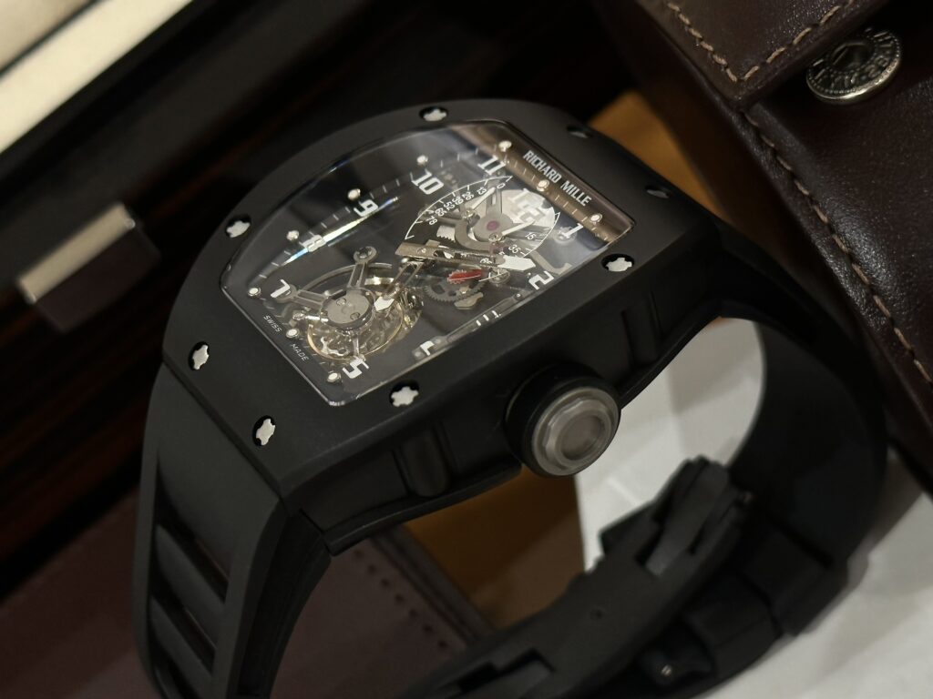 Richard Mille Replica 11 Watch RM001 Tourbillon Black Ceramic Highest Quality 42mm - Top club