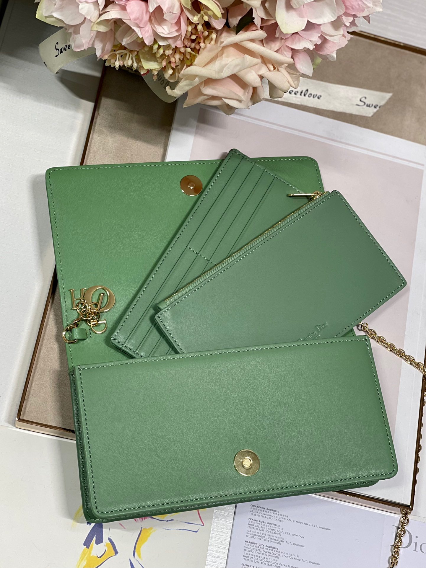 Christian Dior Lady Dior Pouch Turquoise, For Women, Women’s Handbags 8.5in/21.5cm CD1:1High-quality replica