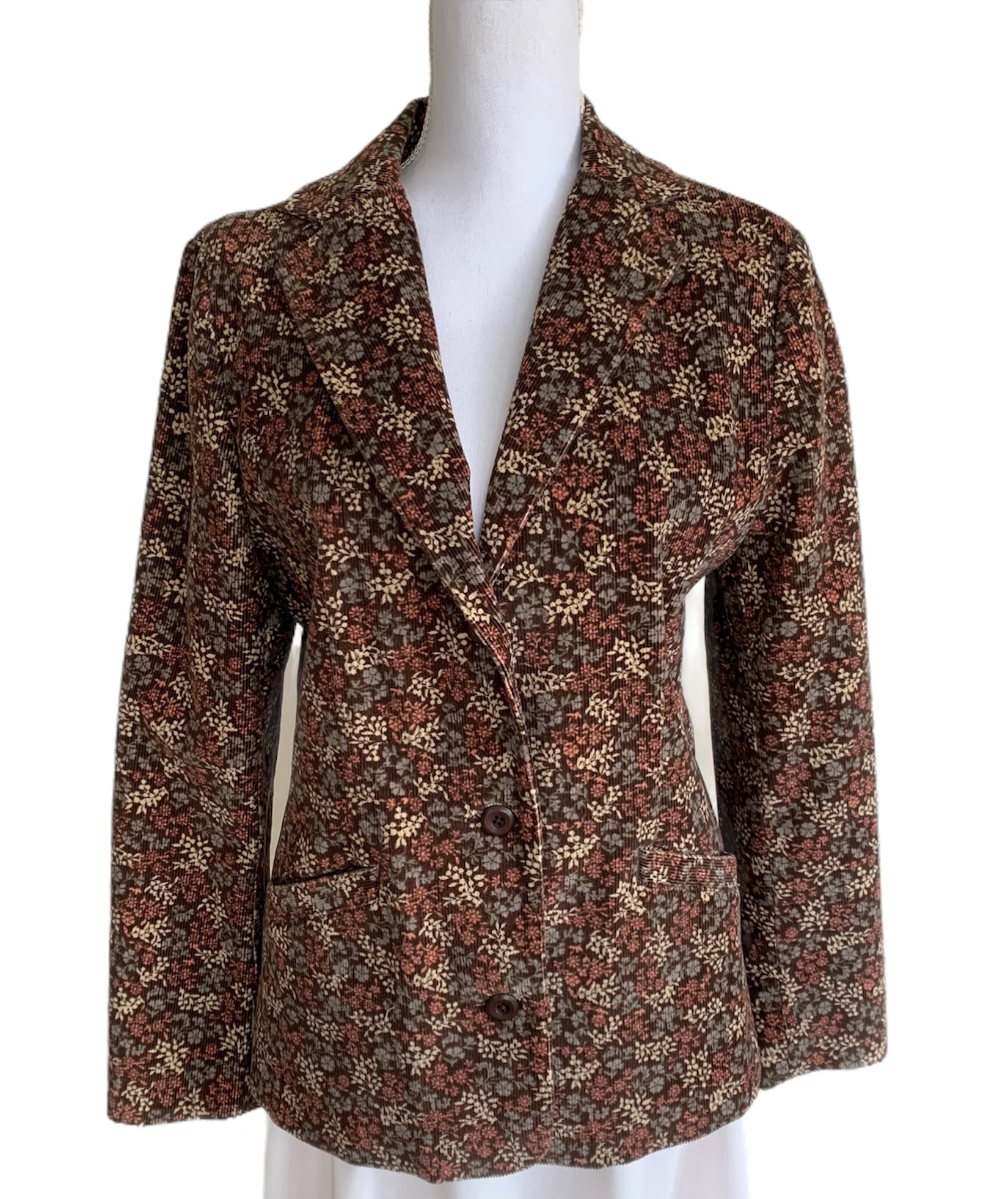 L.L. Bean Corduroy Floral Blazer, 8