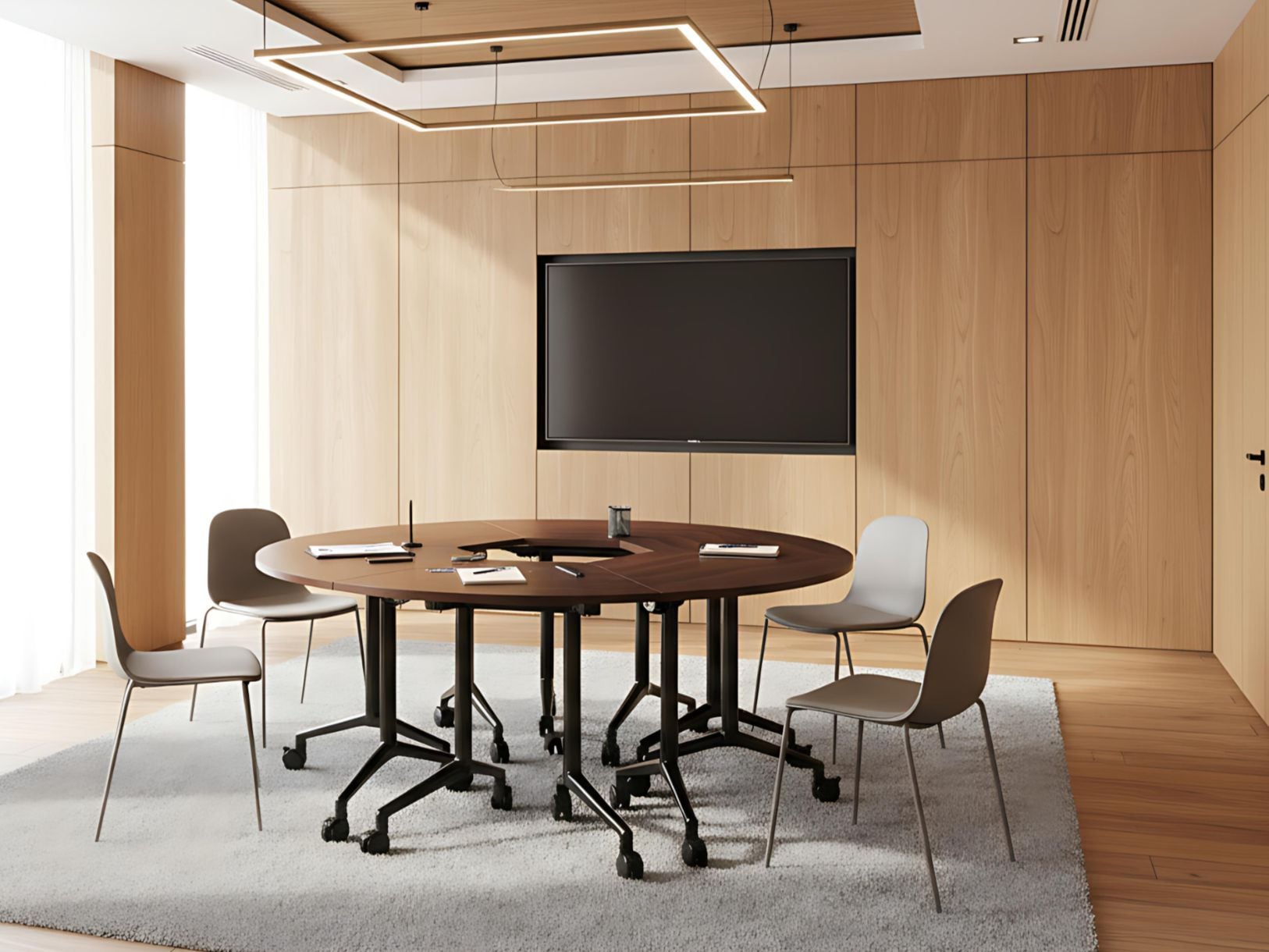 Foldable Corner Desk Module CAVI Dark Brown 90 cm 64 cm