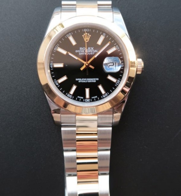 Replica Rolex DateJust II 41mm SS/YG Black Dial Lumed Marker  SS/YG Bracelet A2824 - Top club