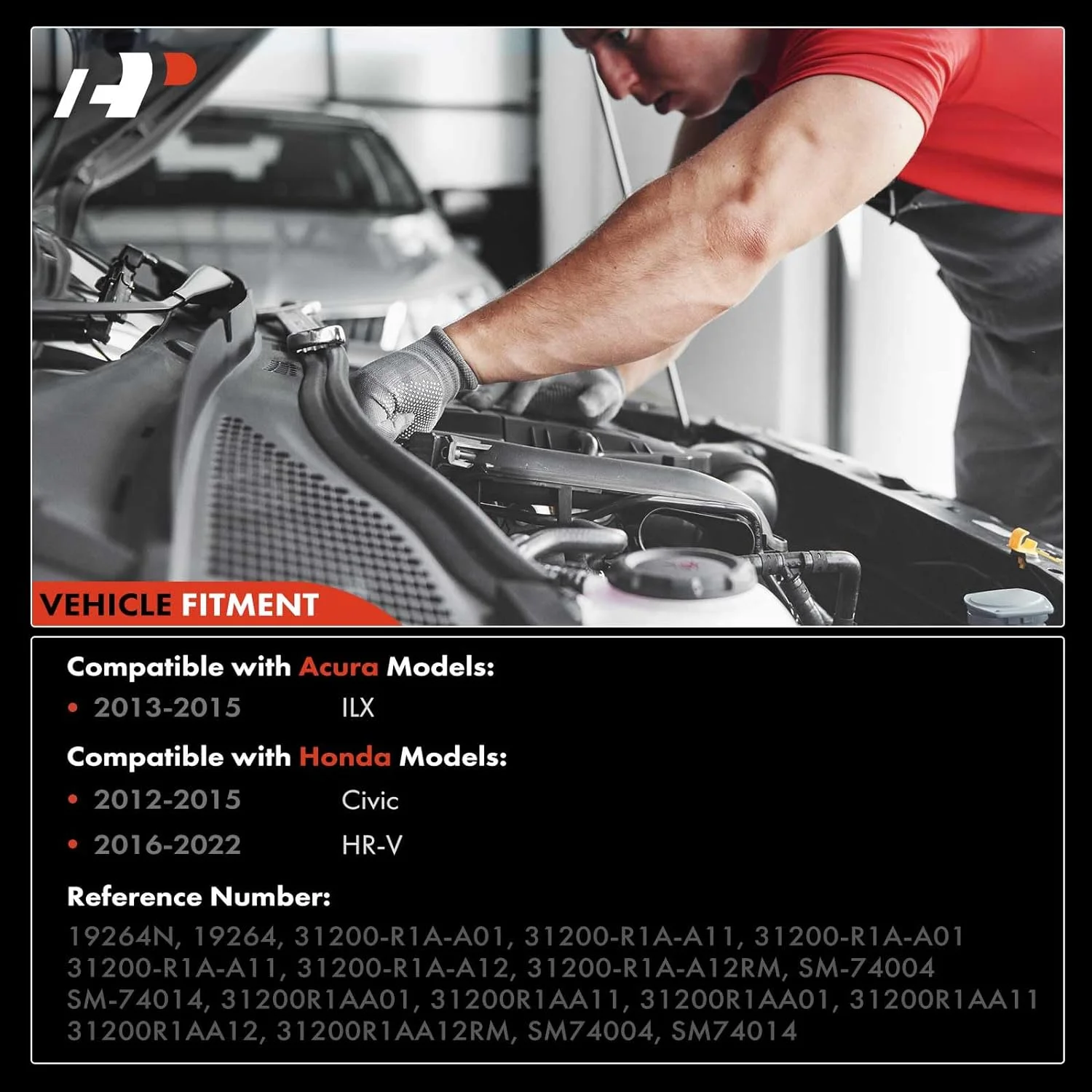 A-Premium Starter Motor Compatible with Honda Civic 2012-2015 1.8L, HR-V HRV 2016-2022 1.8L & Acura ILX 2013-2015 2.0L, 12V 1.4KW 9-Teeth Clockwise, Replace# 31200-R1A-A01, 31200-R1A-A11