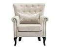 Guyou Mid Century Accent Chair Modern Button Tufted Armchair Wingback Club Chair Velvet Single Sofa Lounge Chair with Pillow for Living Room Bedroom, Teal Blue - Image 2