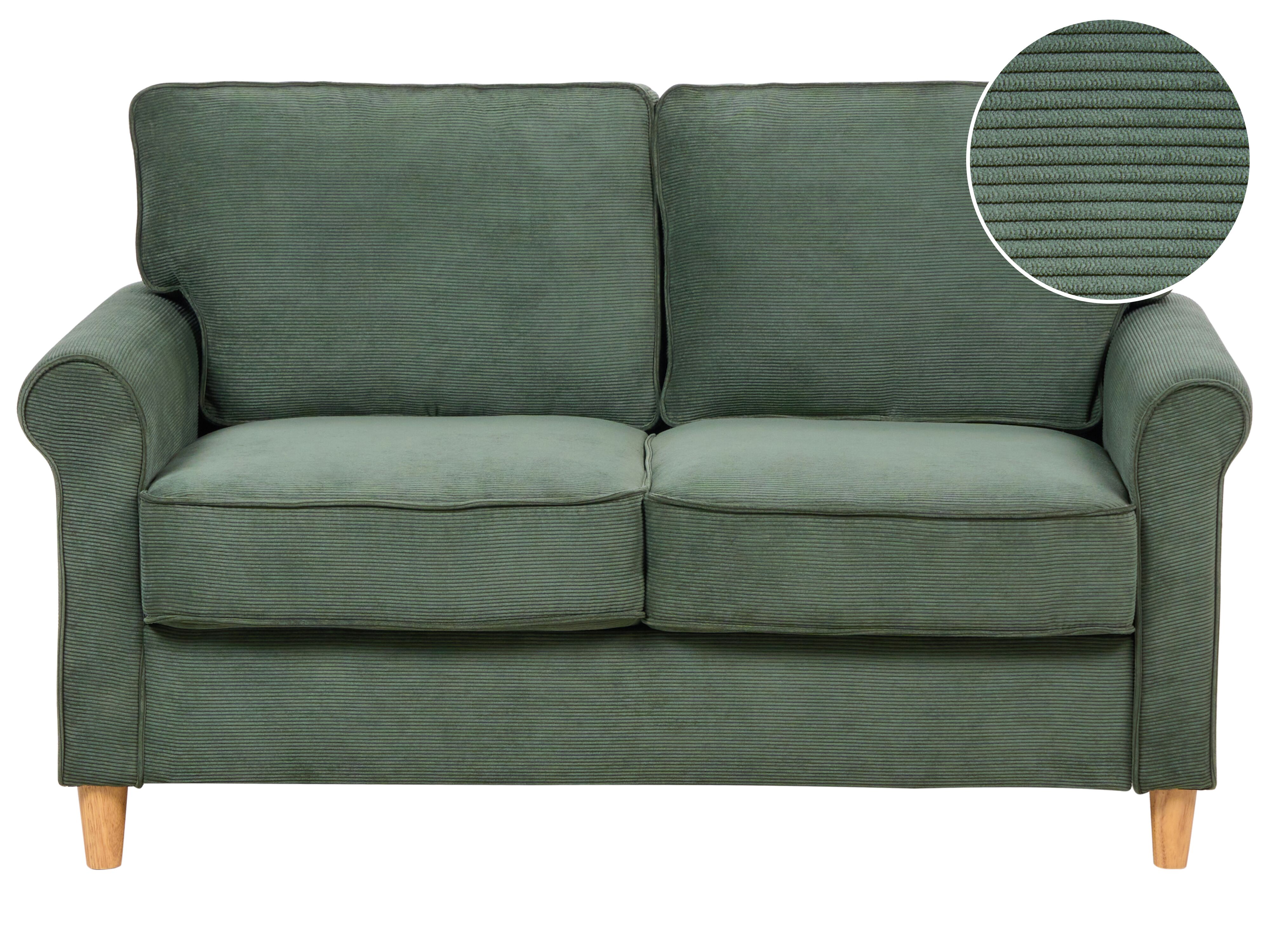 Sofa 2 Seater RONNEBY Corduroy Dark Green