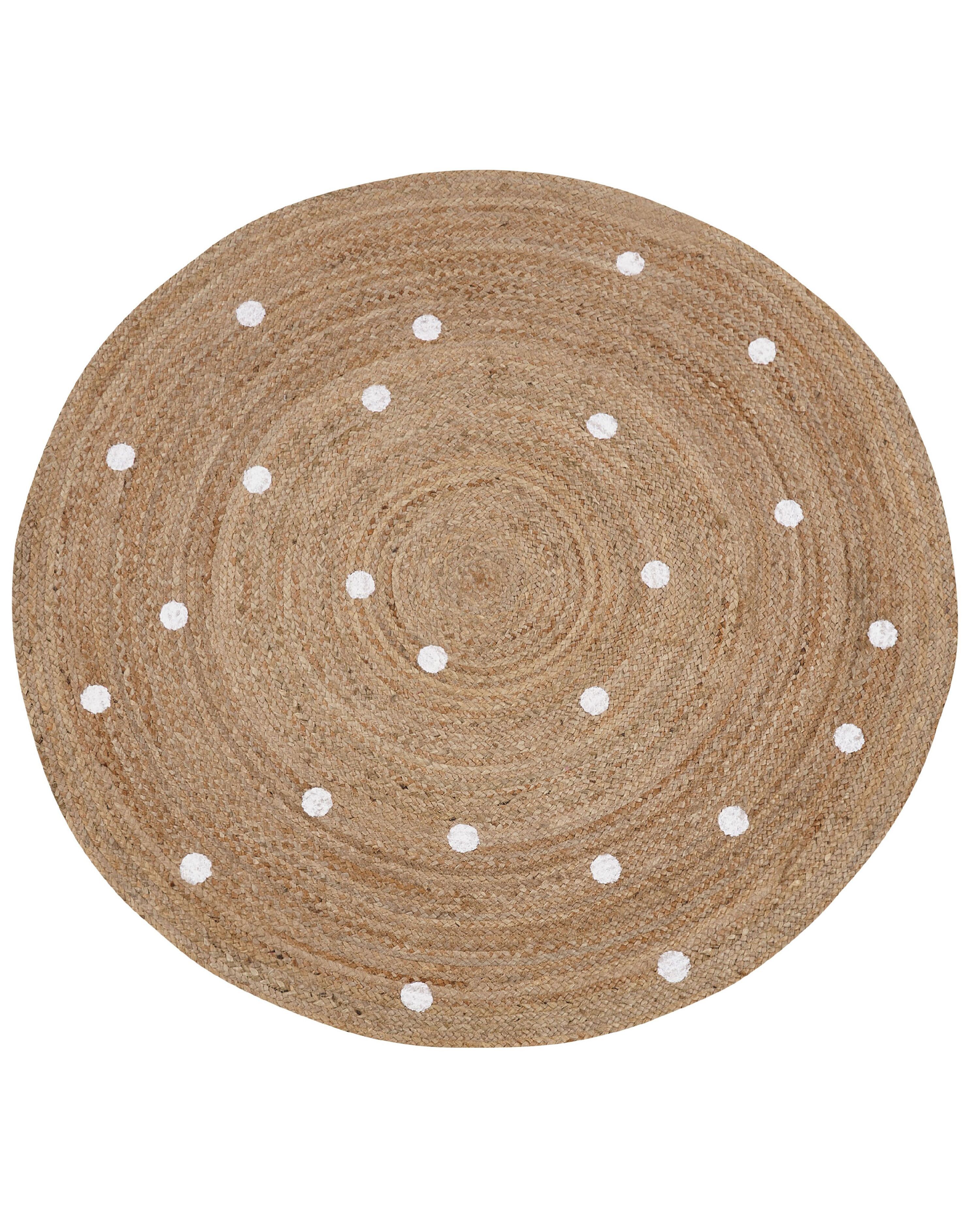 Rug KHARRA Beige ø 140 cm Jute
